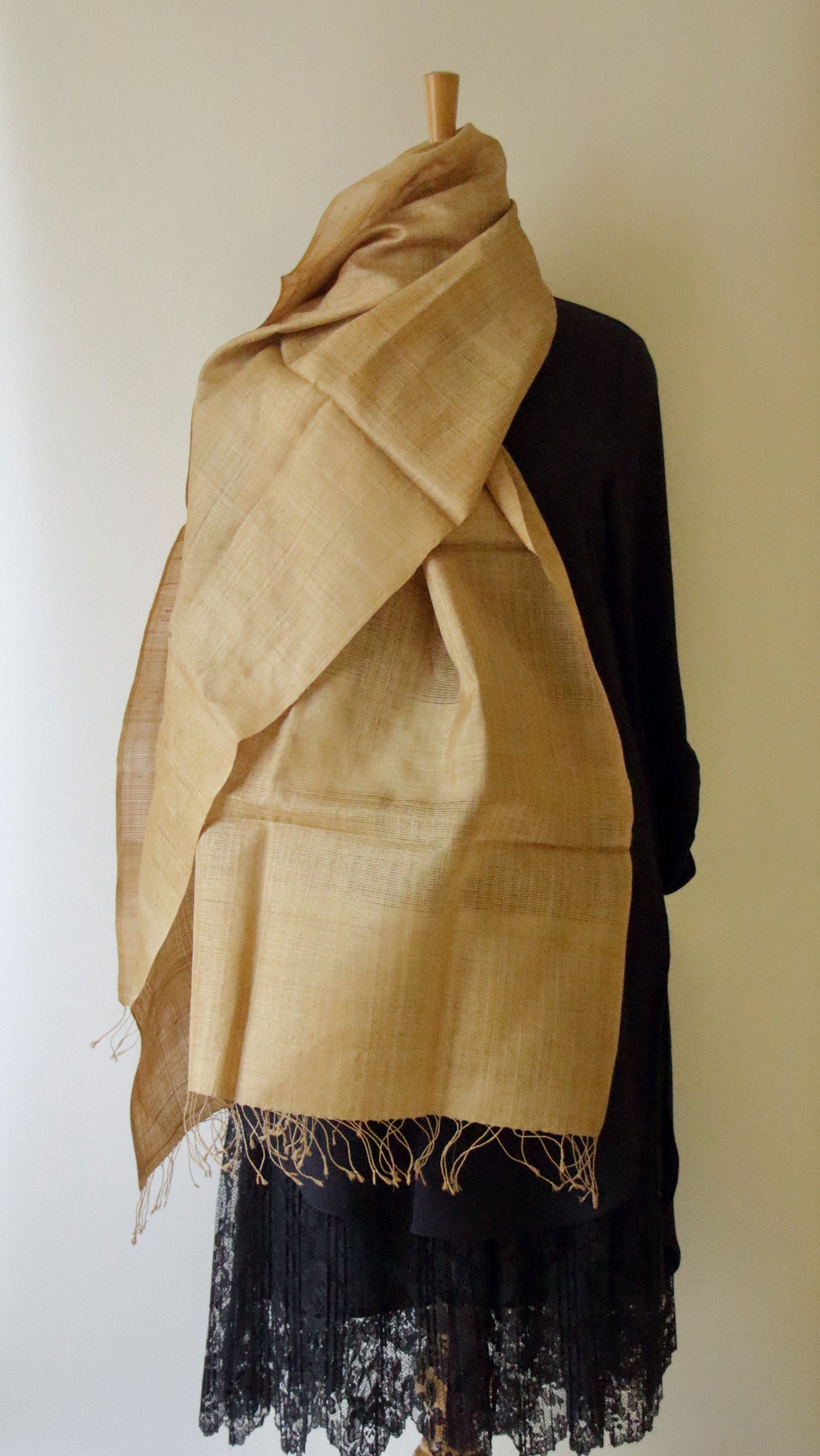 Hundred Percent Handwoven Muga Silk / Golden Silk Stole from Assam