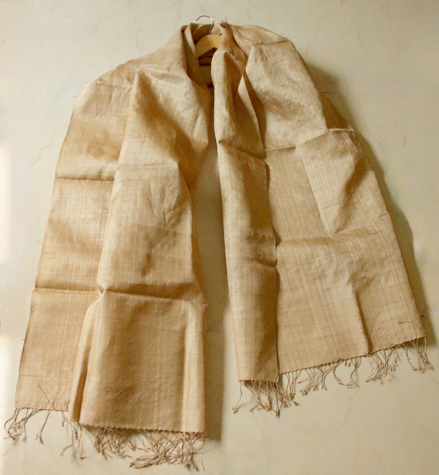 Hundred Percent Handwoven Muga Silk / Golden Silk Stole from Assam