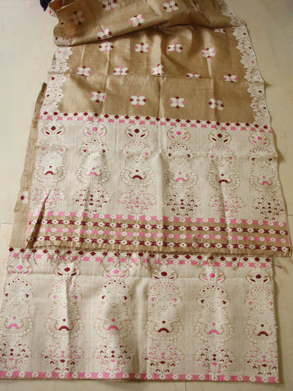 Muga Silk Traditional Mekhela Chador Set from Assam