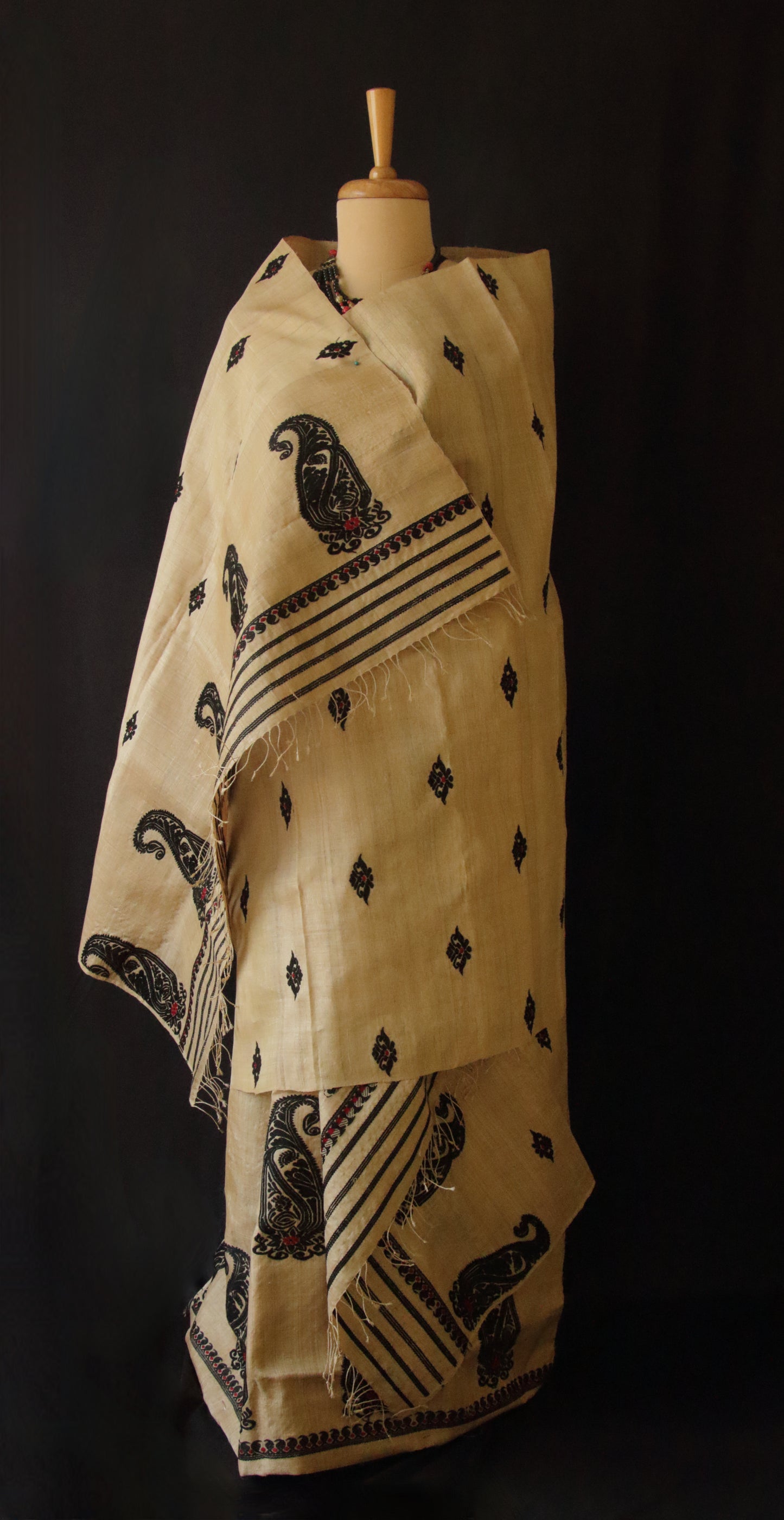 Authentic Muga Silk  Mekhela Chador Set from Assam- Made to order