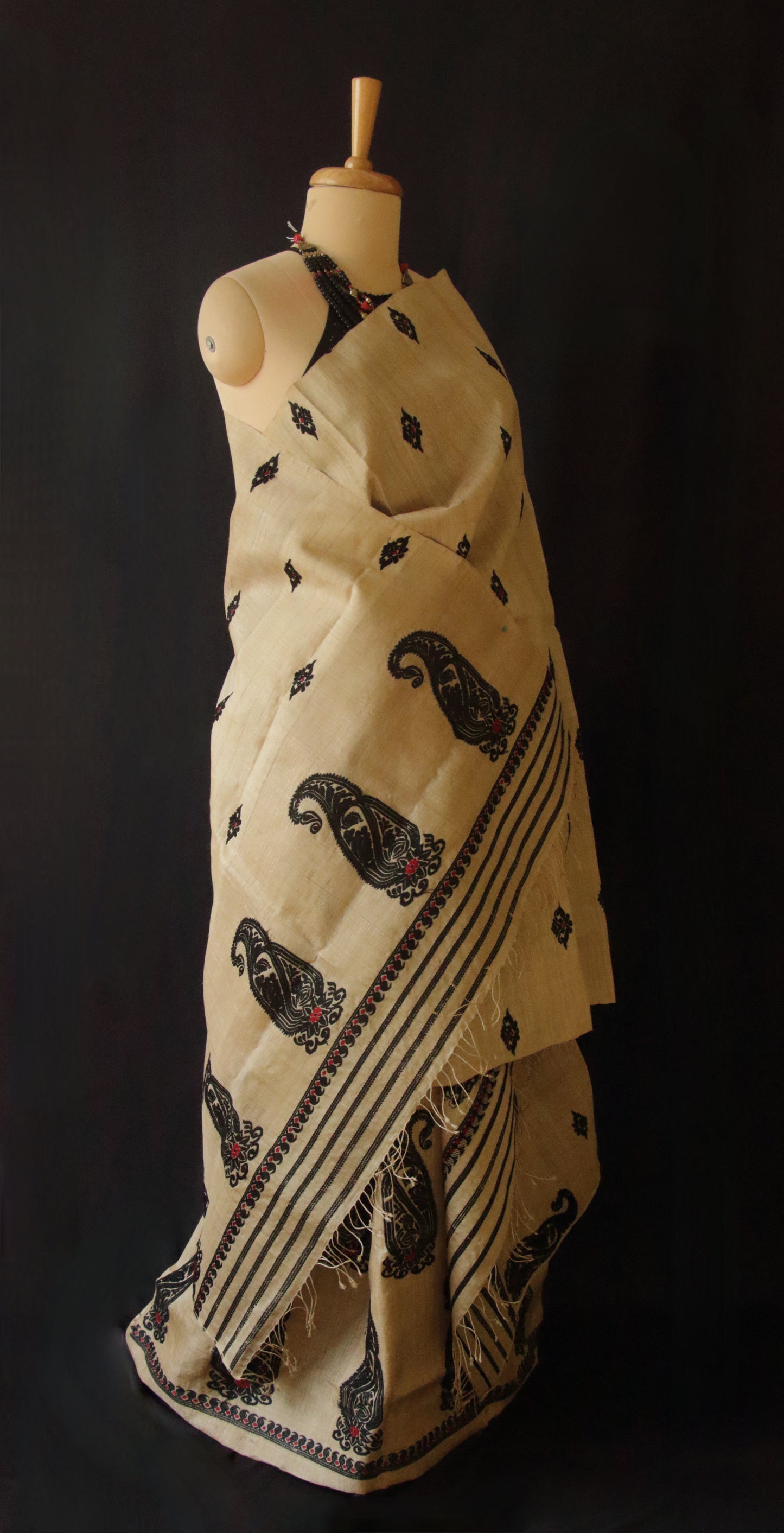 Authentic Muga Silk  Mekhela Chador Set from Assam- Made to order