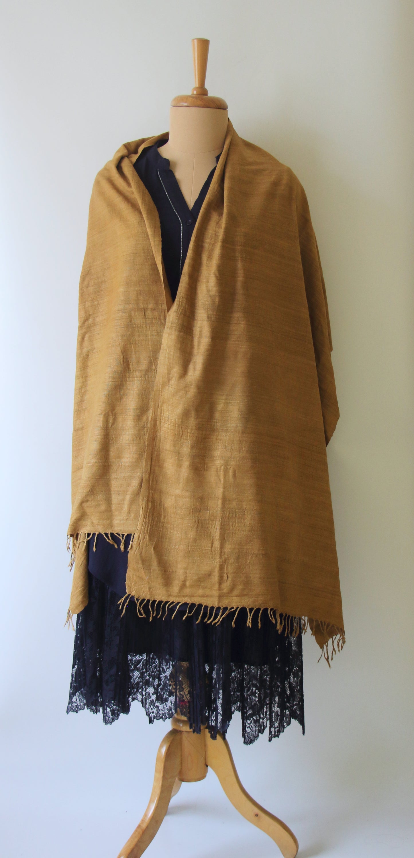Natural Dyed Handloom Eri Silk Stoles / Small Size Shawl from Assam