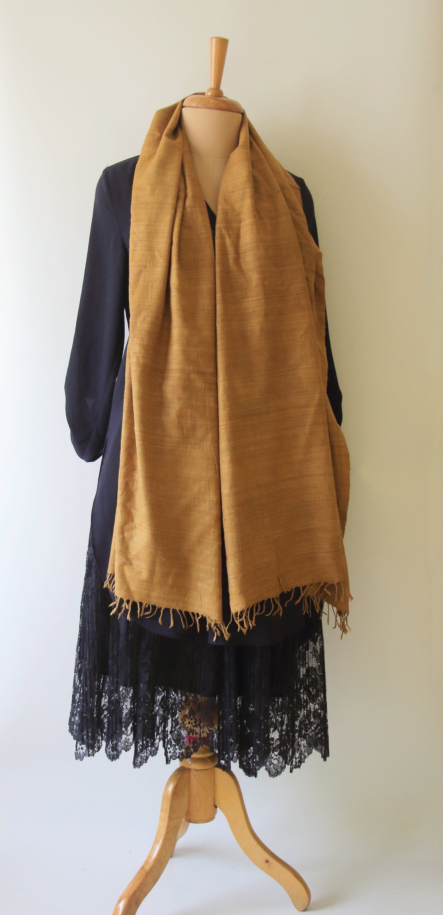 Natural Dyed Handloom Eri Silk Stoles / Small Size Shawl from Assam