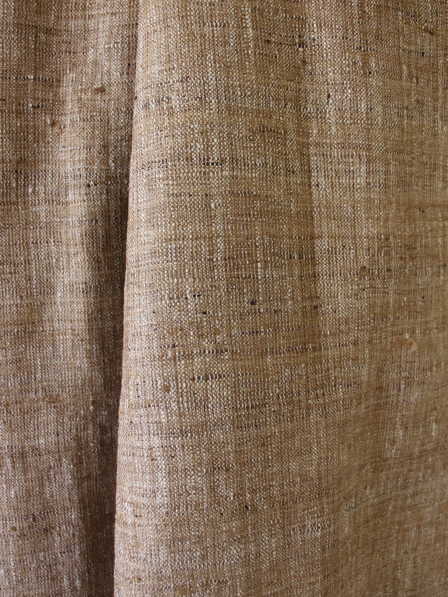 Handwoven Natural coloured Hand Spun Eri Silk & Muga Ghicha Shawl from Assam