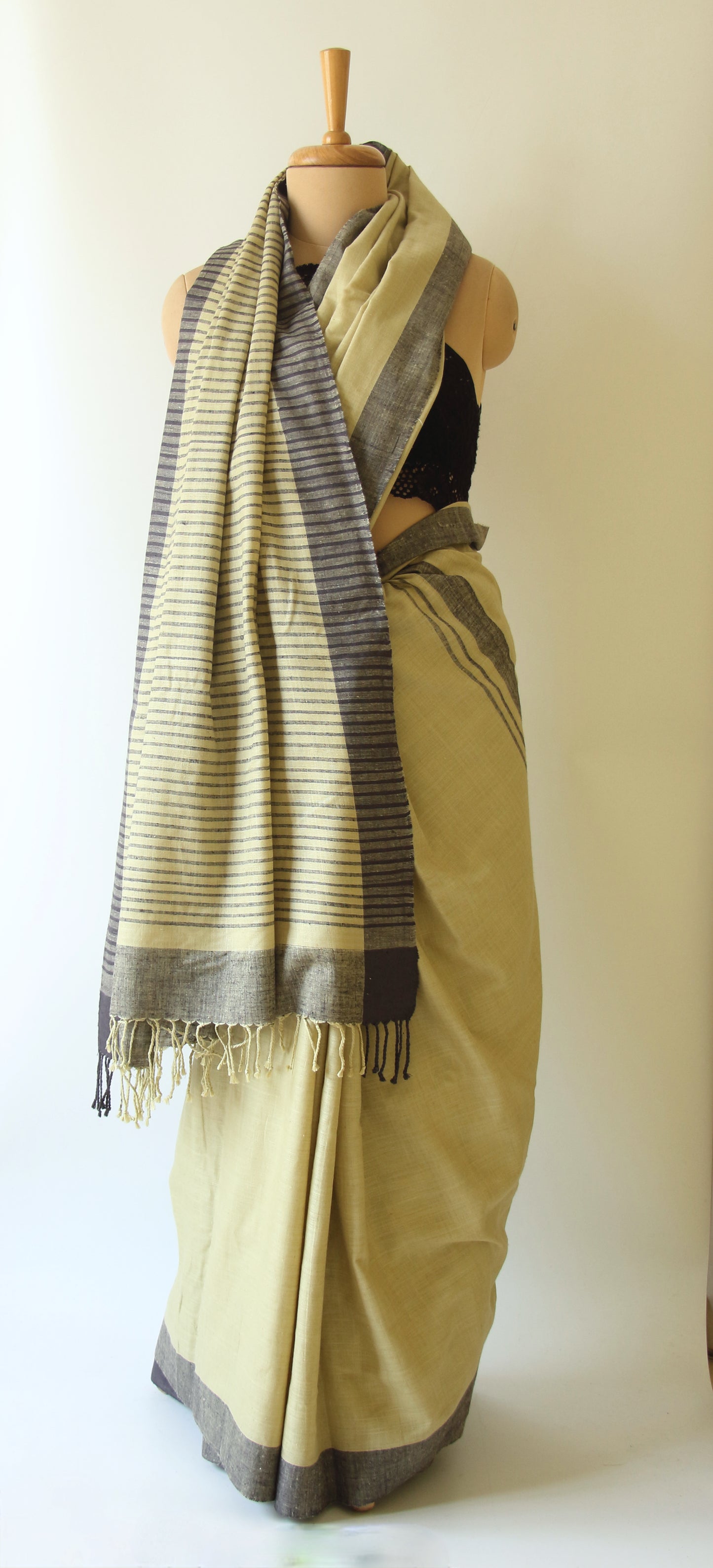 Eri Silk Saree in Soft Green colour from Assam