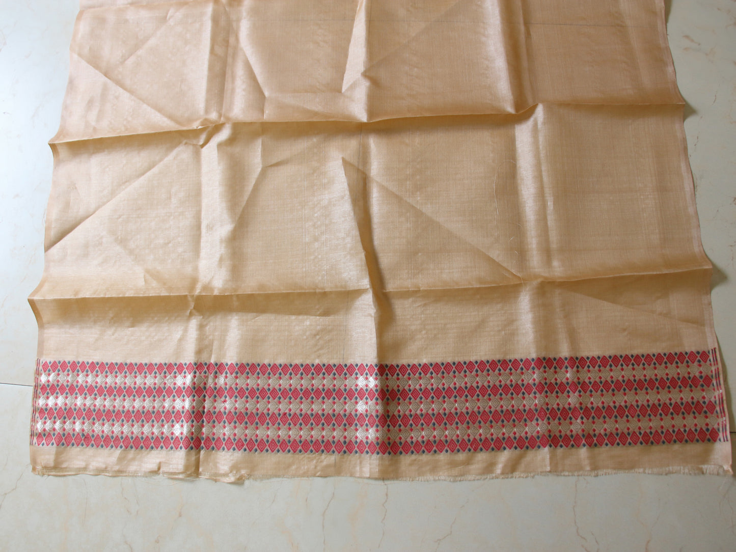 Tassar Silk Handloom Mekhla Chador Set from Assam
