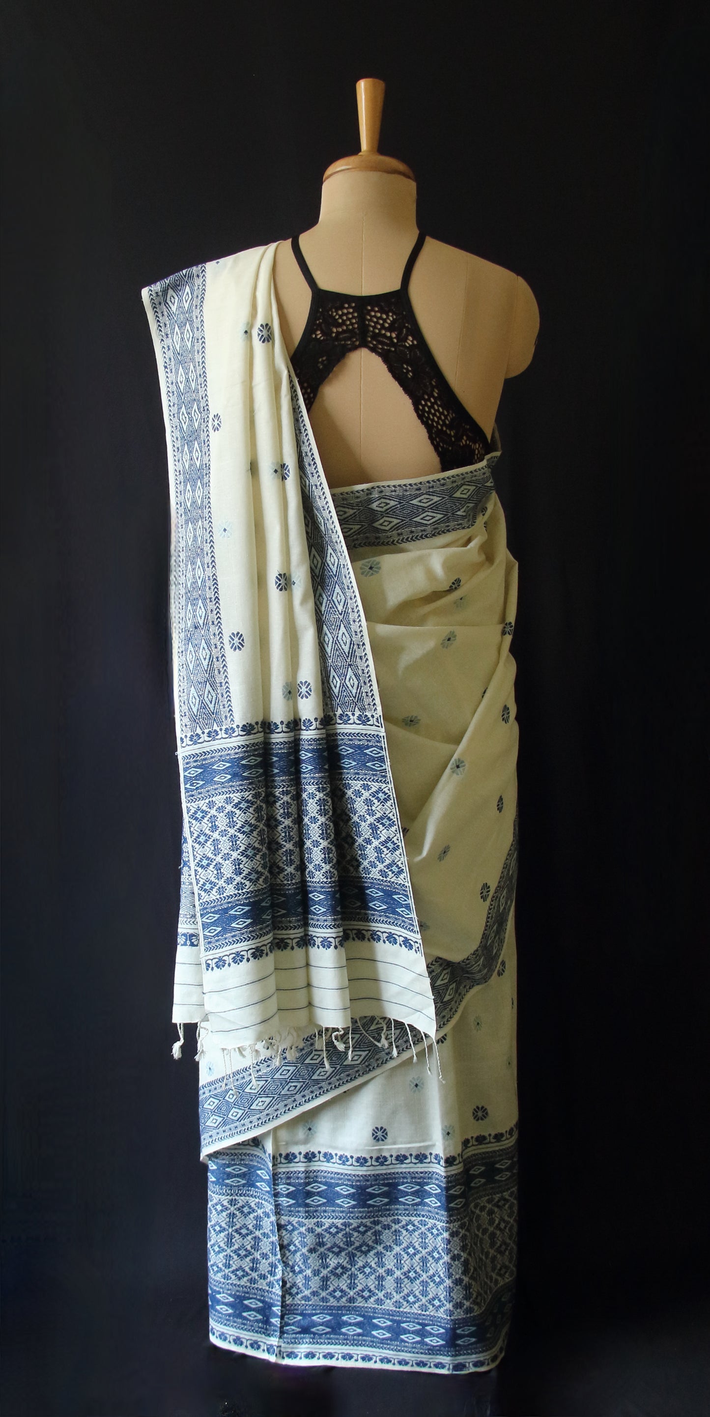 Natural Off White Colour Eri Silk  Mekhela Chador