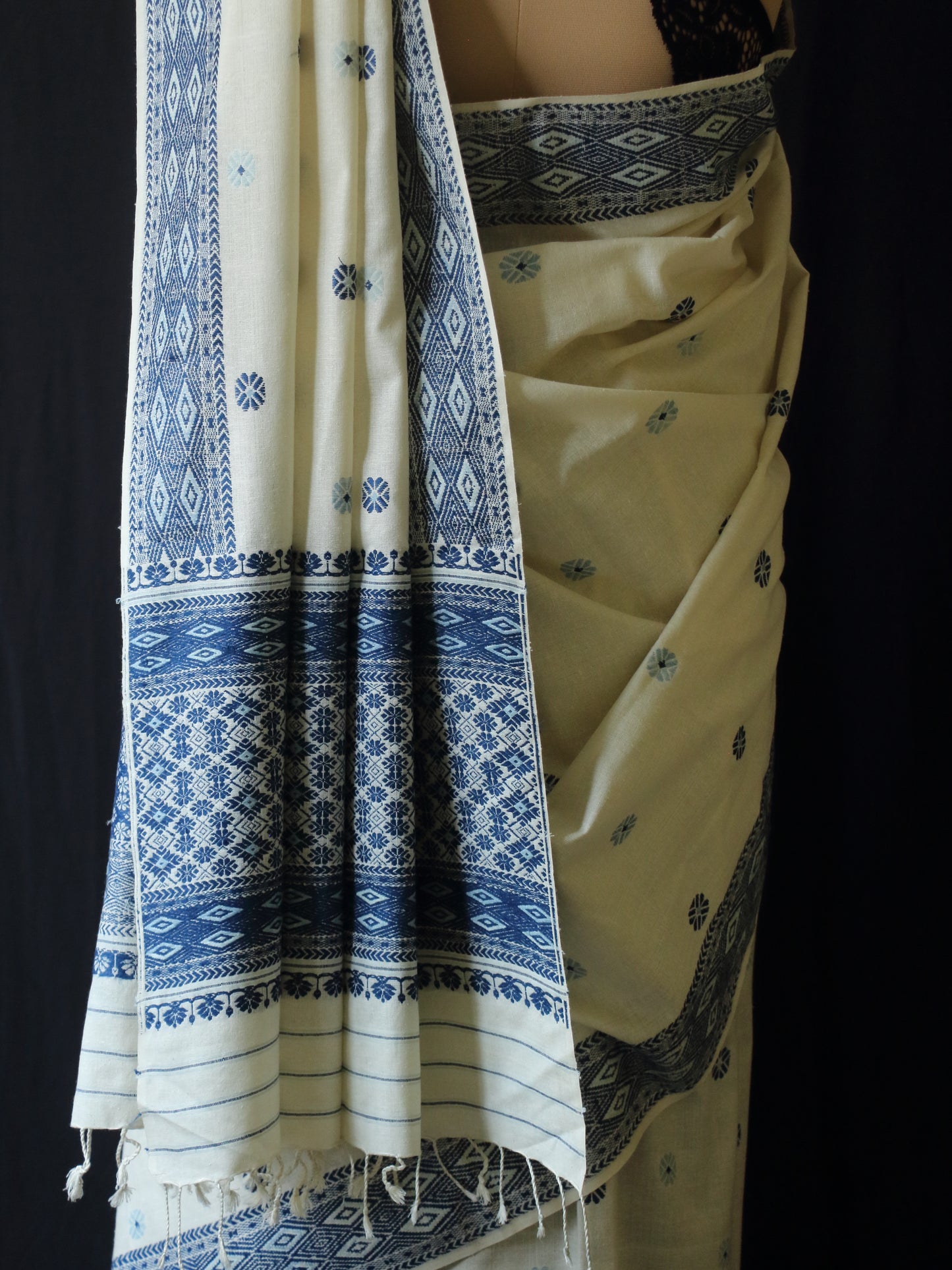 Natural Off White Colour Eri Silk  Mekhela Chador