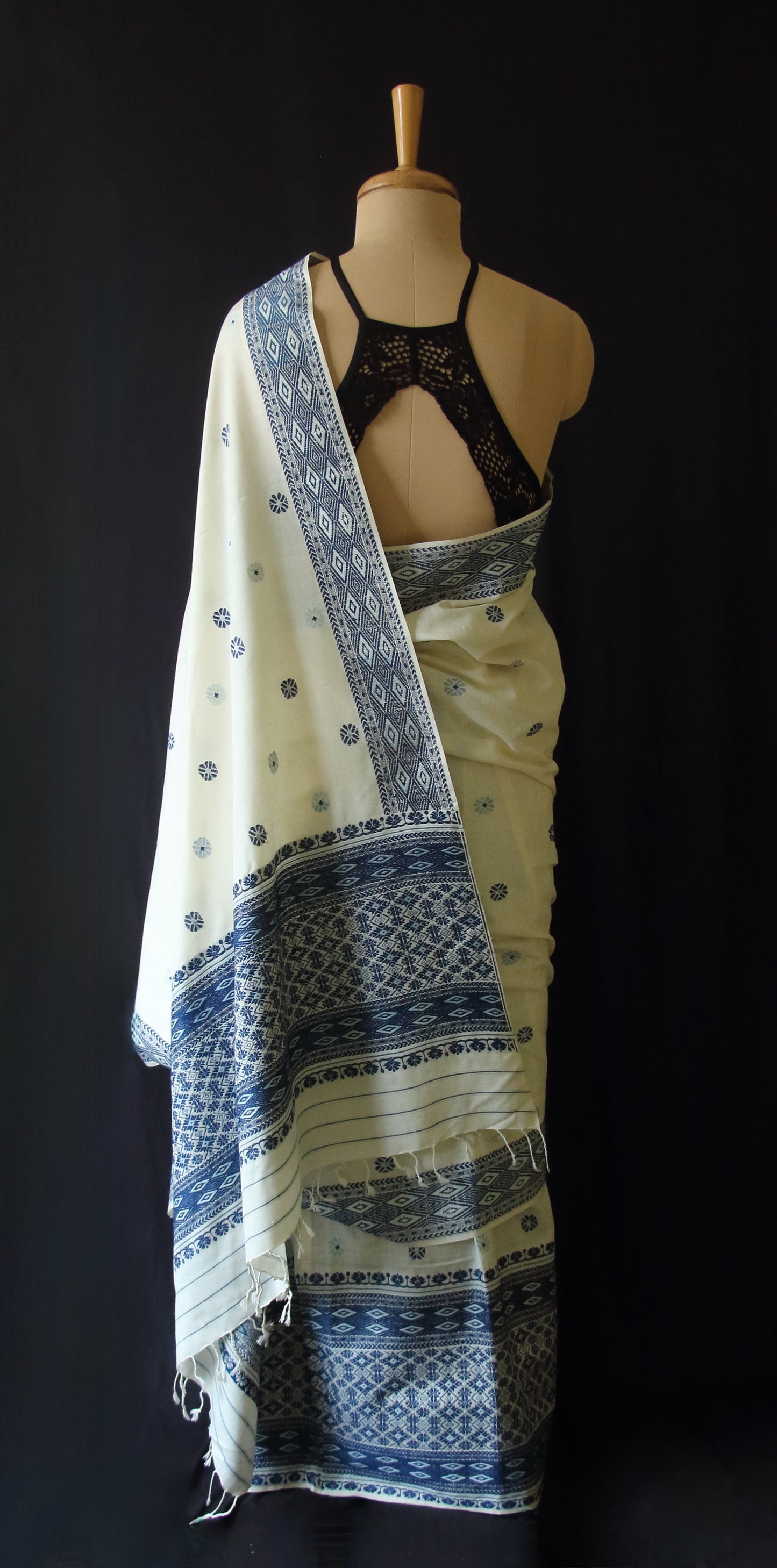 Natural Off White Colour Eri Silk  Mekhela Chador