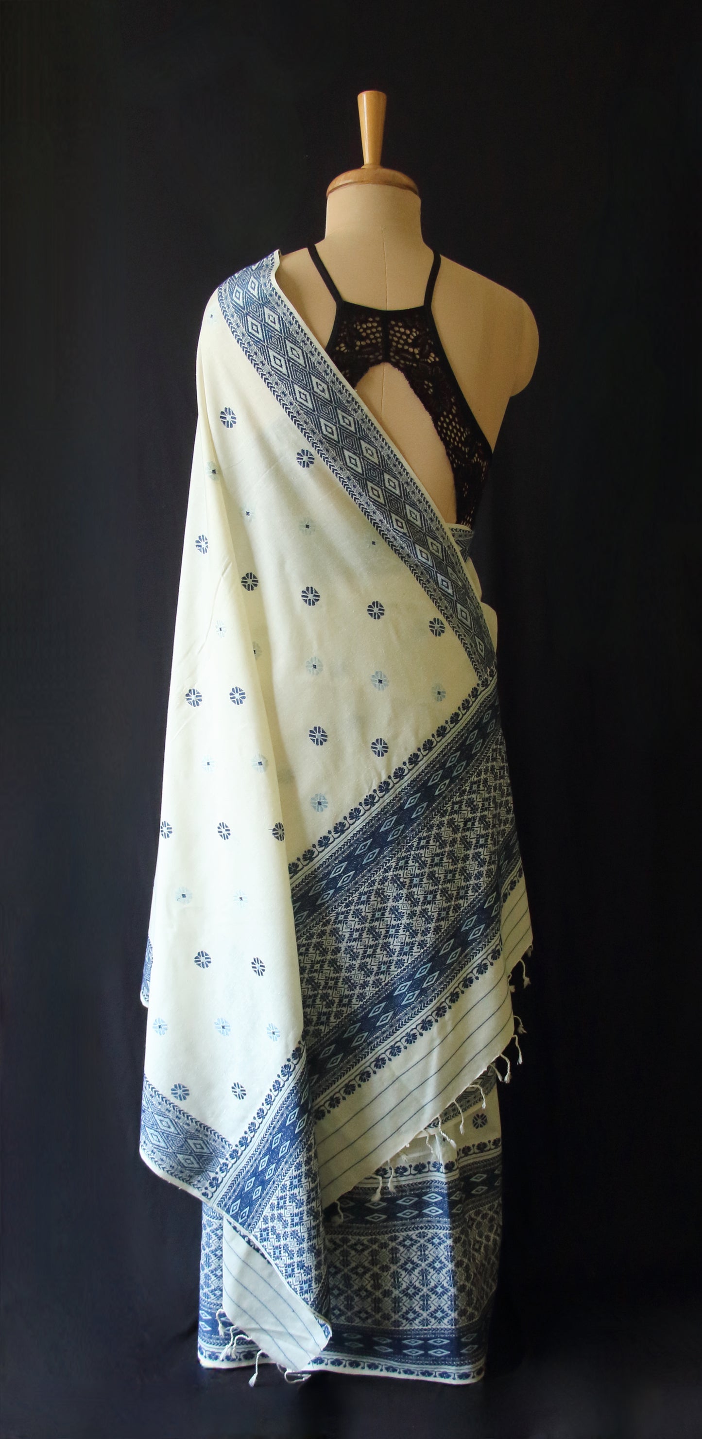 Natural Off White Colour Eri Silk  Mekhela Chador
