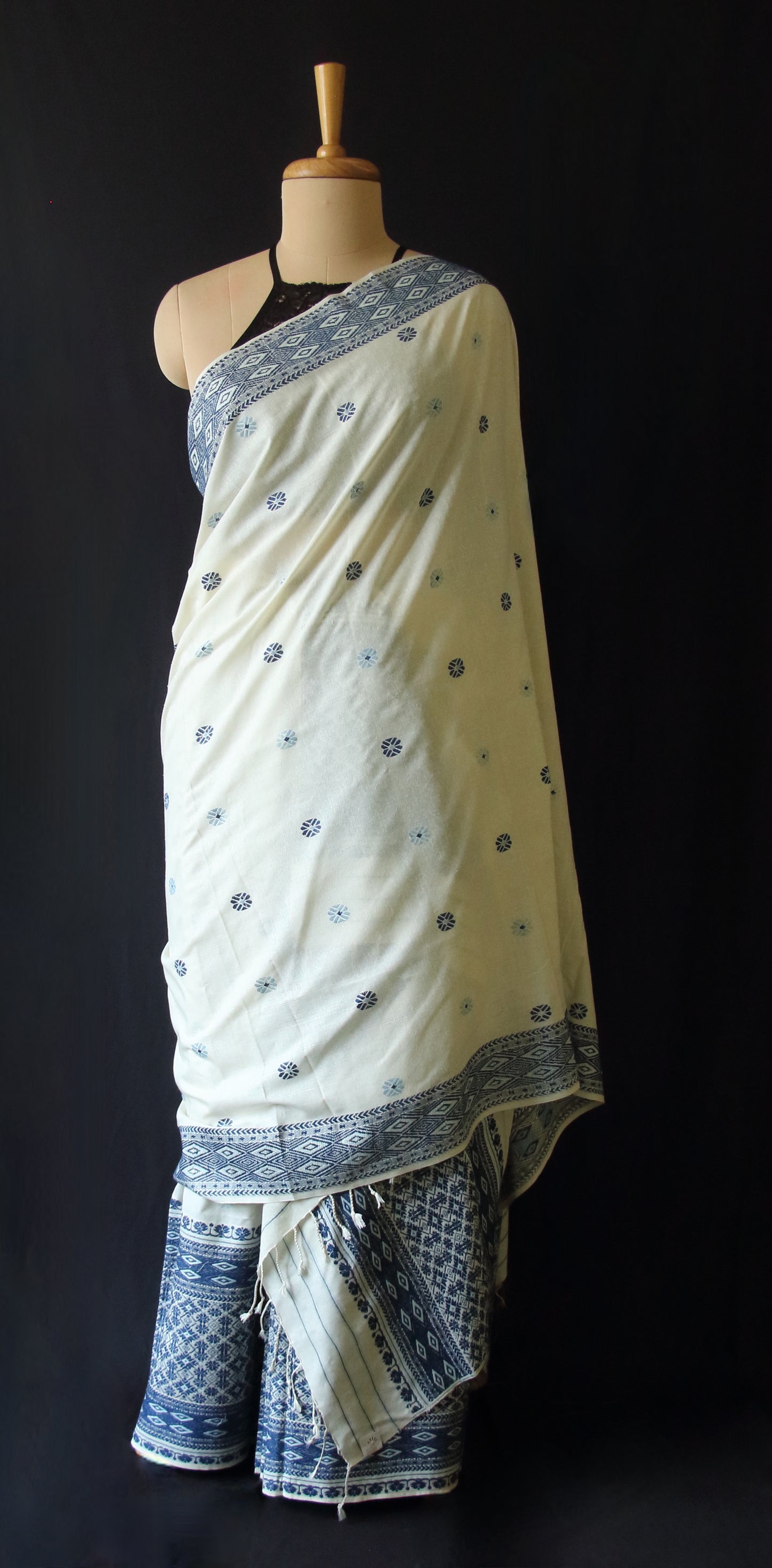 Natural Off White Colour Eri Silk  Mekhela Chador