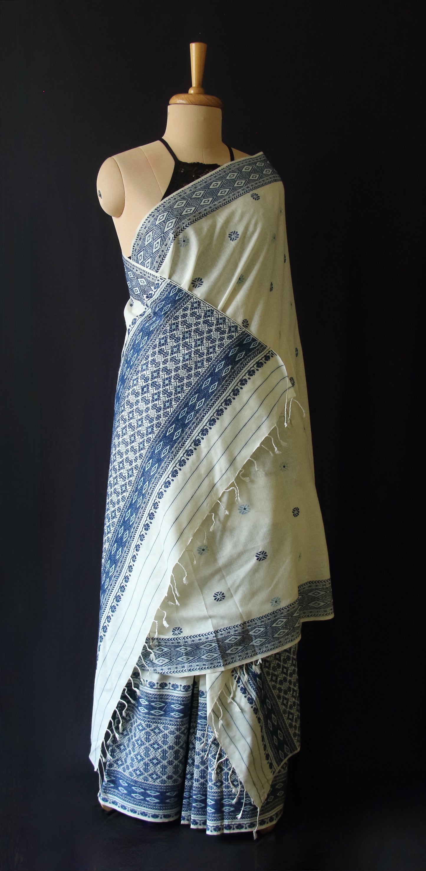 Natural Off White Colour Eri Silk  Mekhela Chador