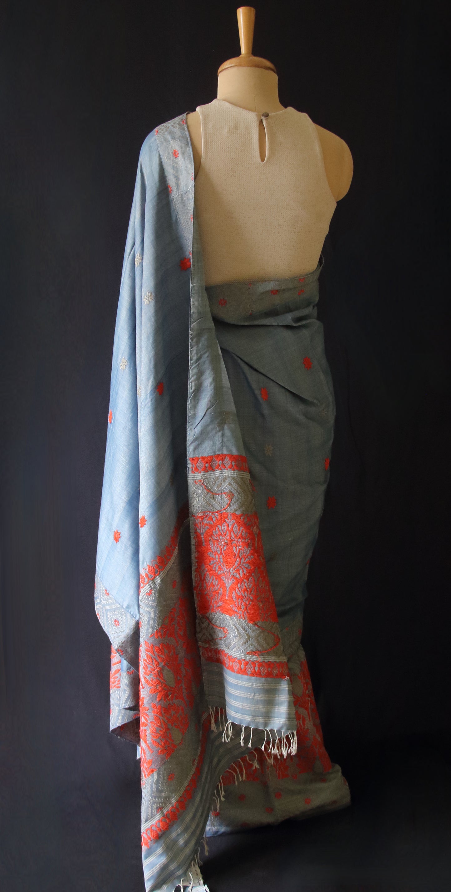 Narural Dyed Eri Silk Mekhela Chador Set