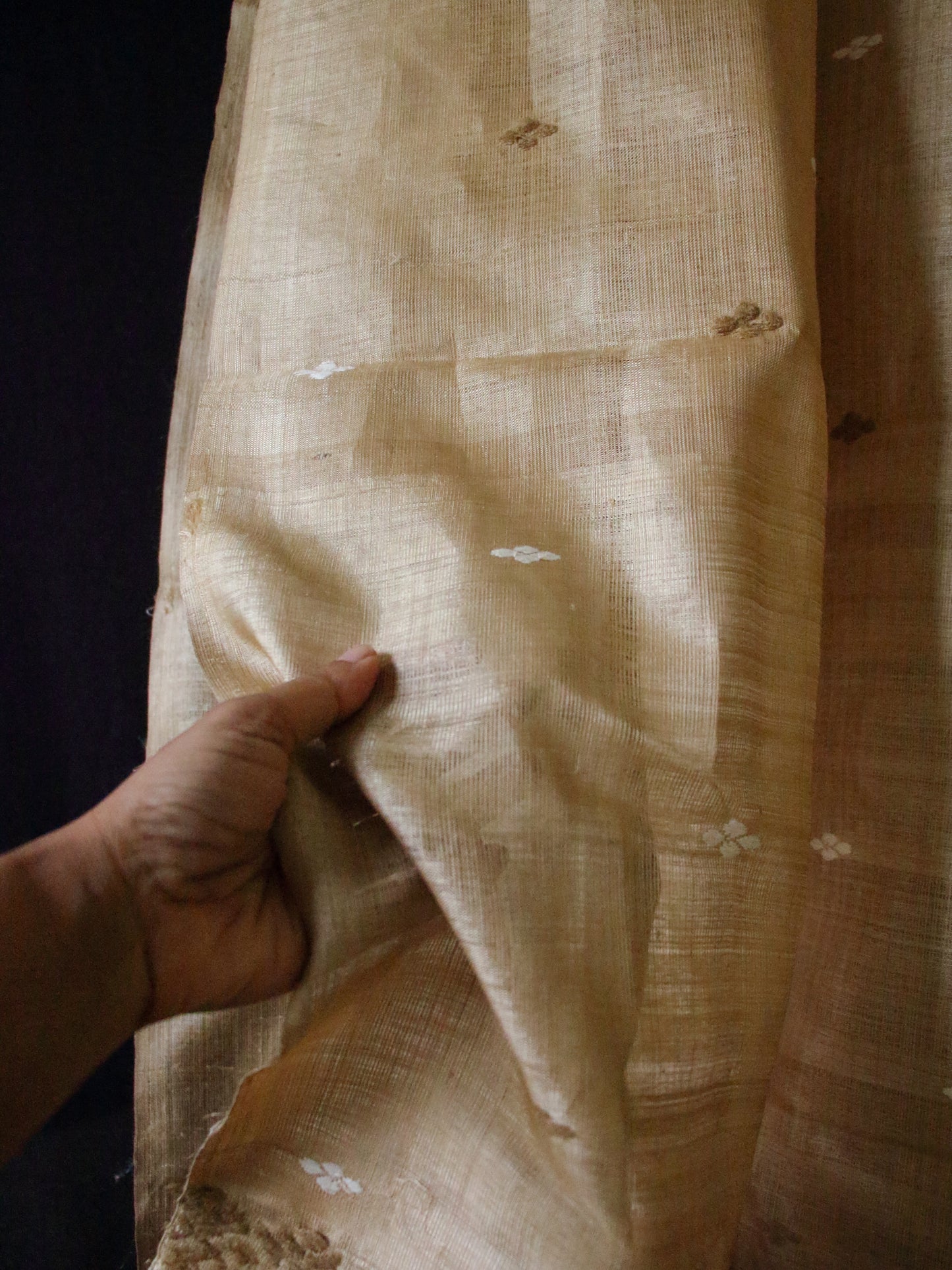 Handloom Muga Silk Scarf/ Stole from Assam