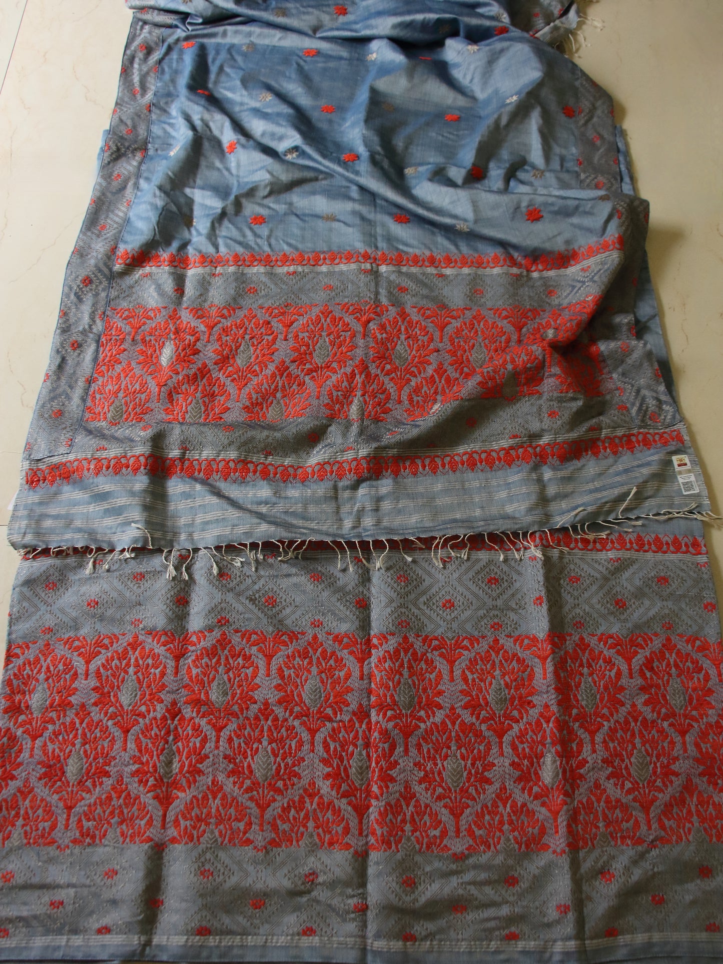 Narural Dyed Eri Silk Mekhela Chador Set