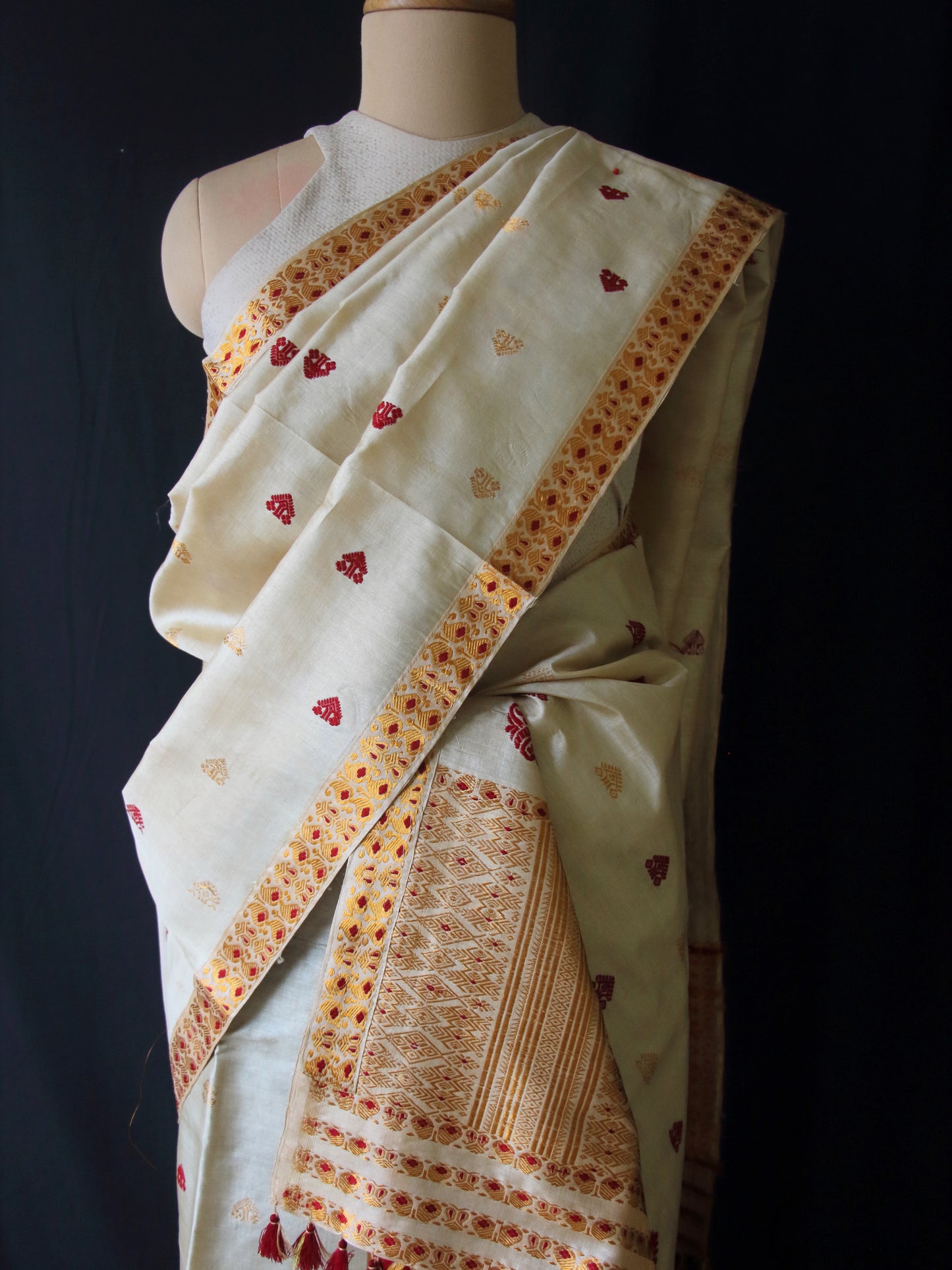 Tassar Silk Mekhla Chador Set