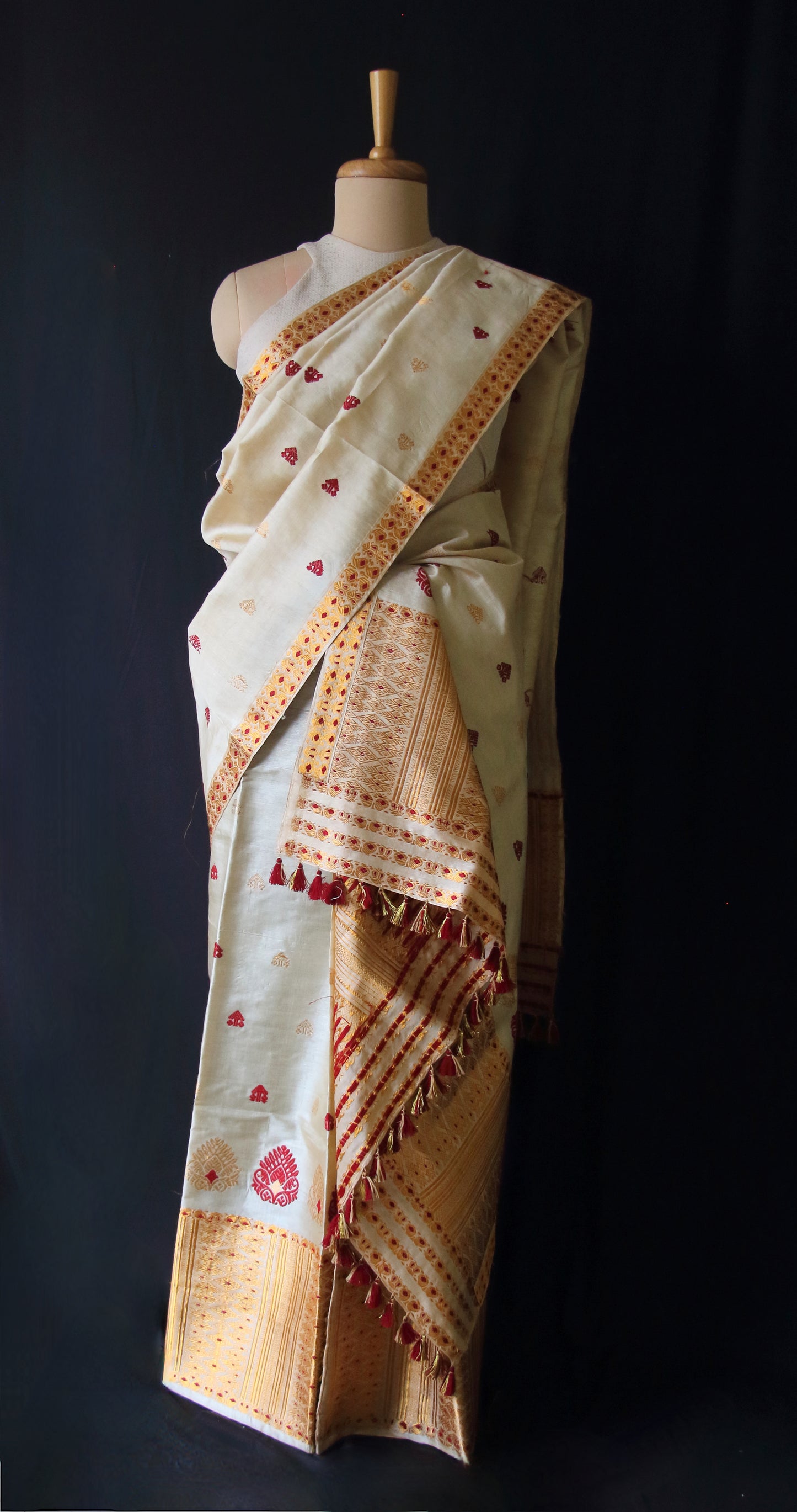 Tassar Silk Mekhla Chador Set