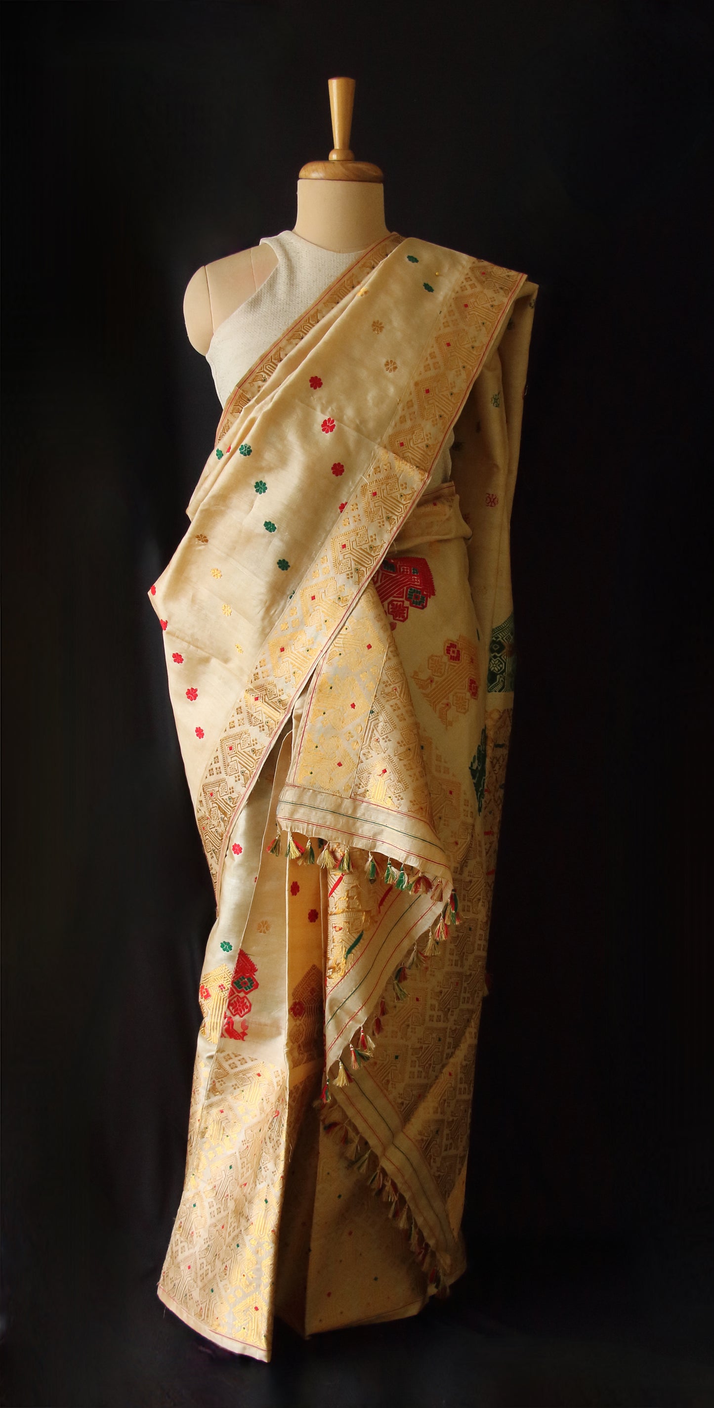 Tassar Silk Handloom Traditional Mekhla Chador Set