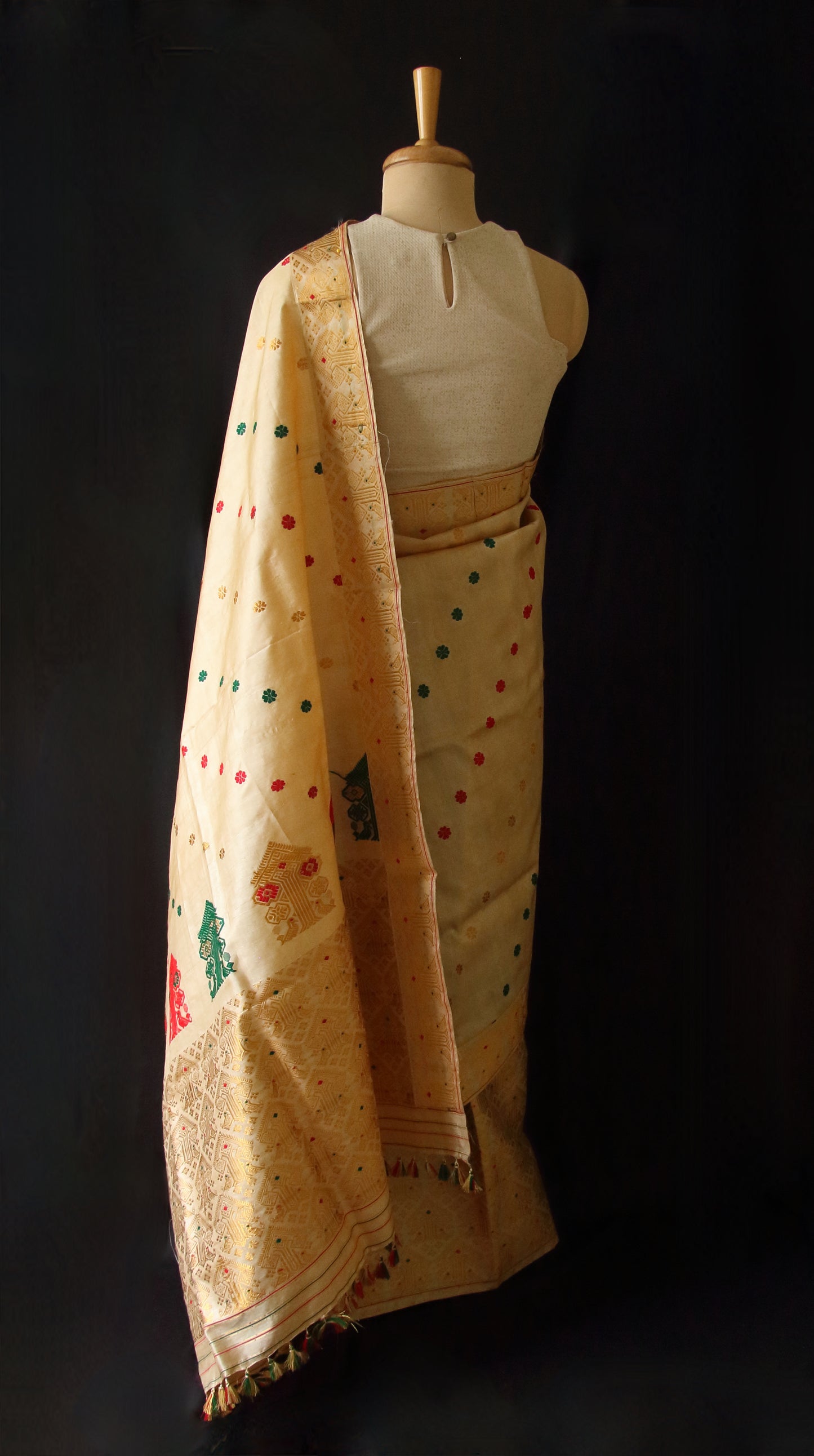 Tassar Silk Handloom Traditional Mekhla Chador Set