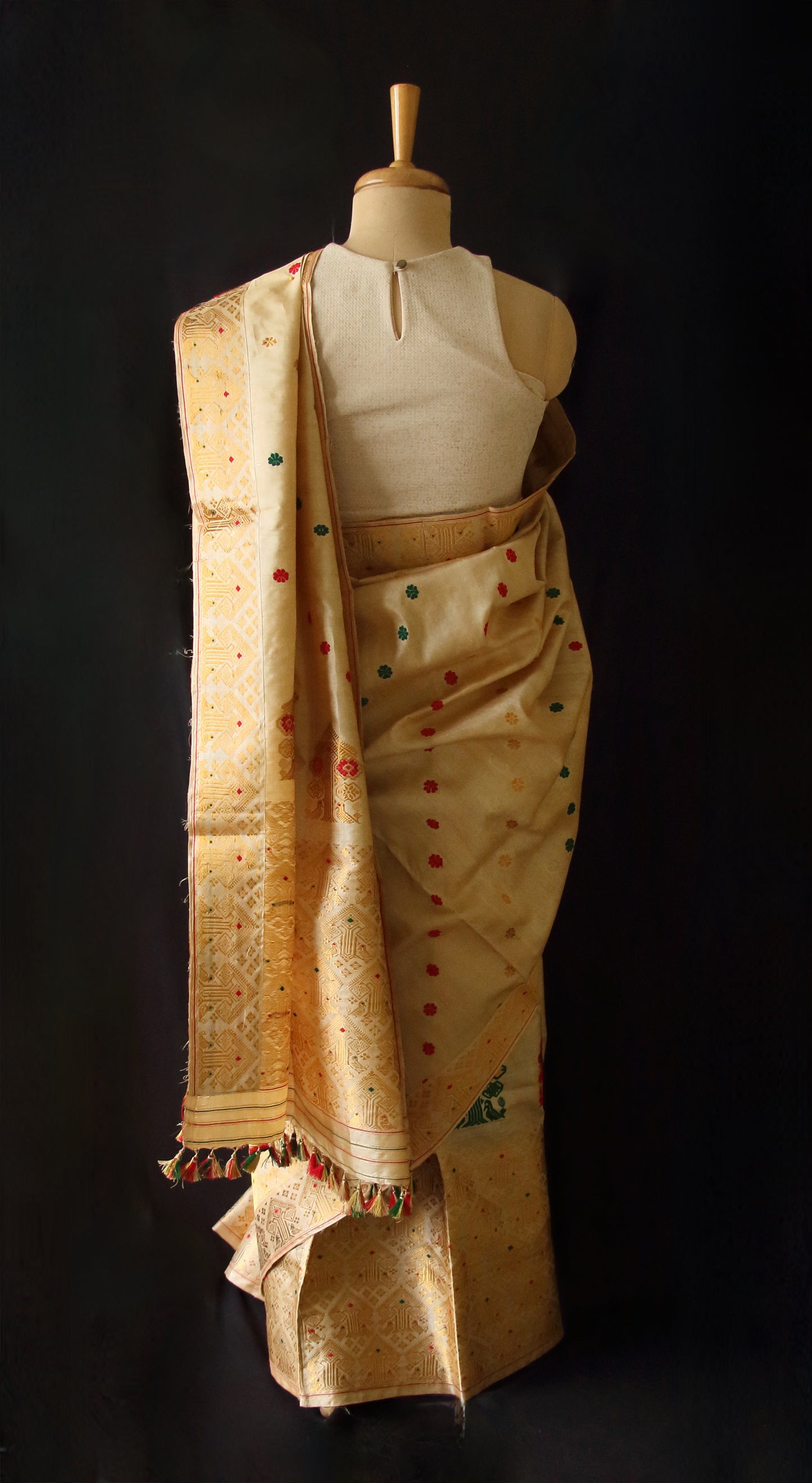 Tassar Silk Handloom Traditional Mekhla Chador Set