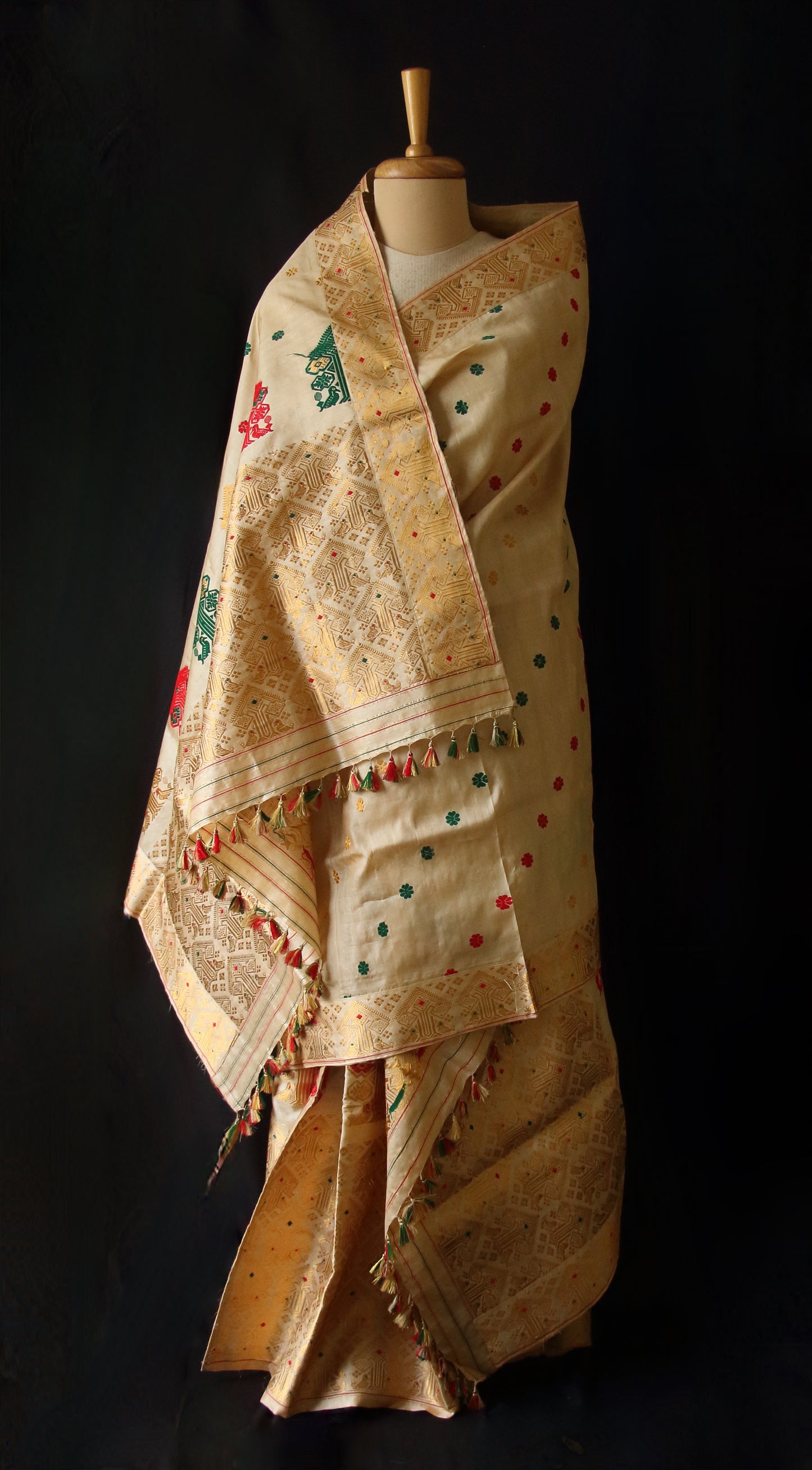Tassar Silk Handloom Traditional Mekhla Chador Set