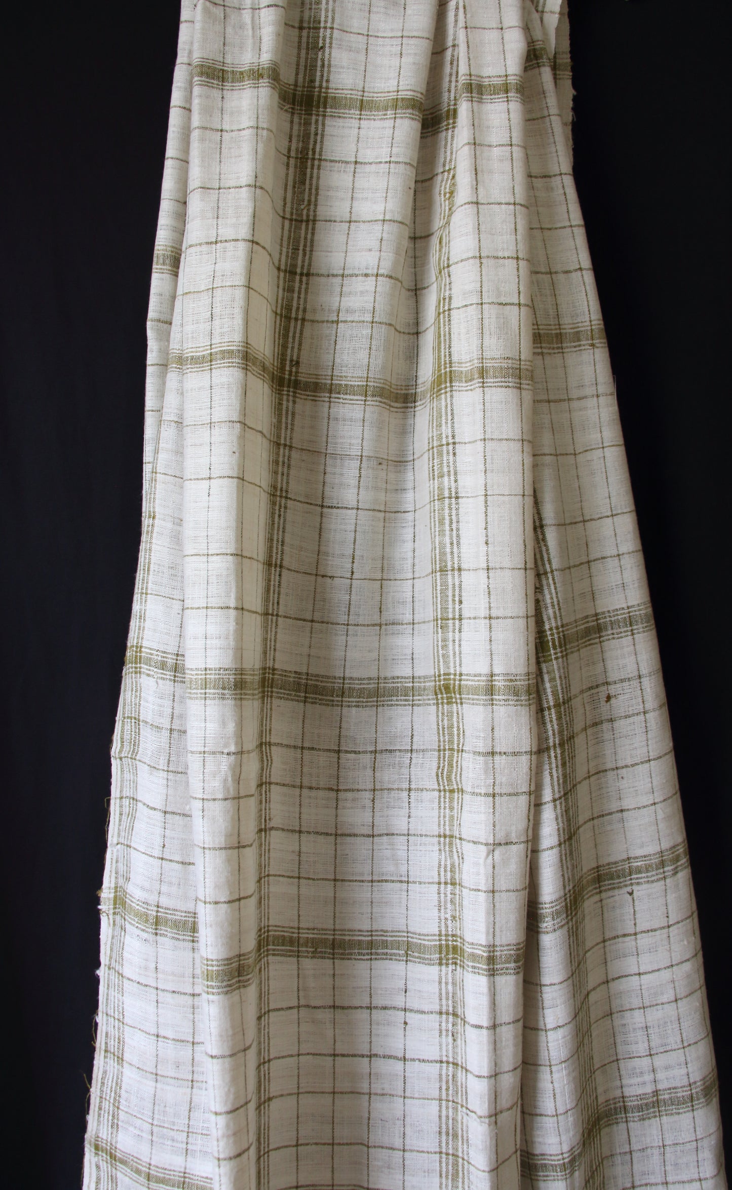 Handwoven / HandSpun Stripe Eri Silk Fabric by yard from Assam