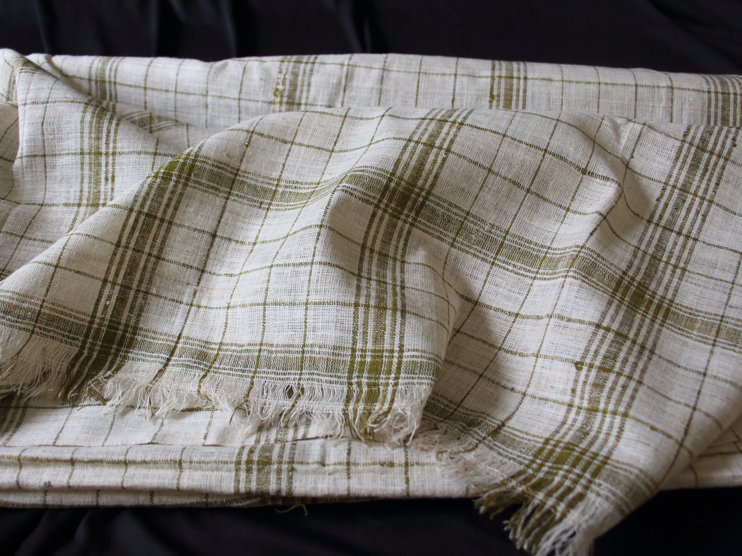 Handwoven / HandSpun Stripe Eri Silk Fabric by yard from Assam