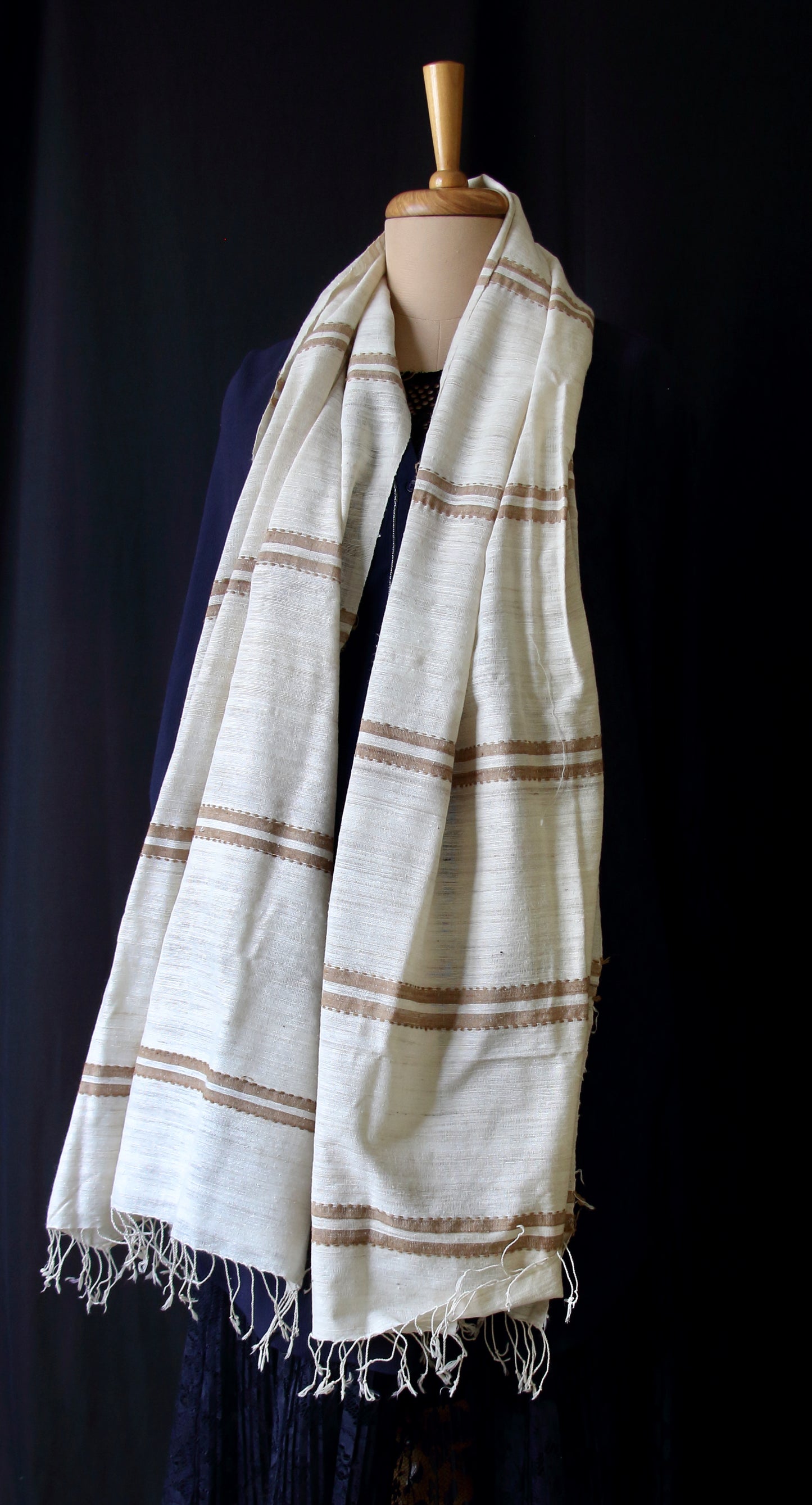Handloom Hand Spun Eri Silk Scarf from Assam , India