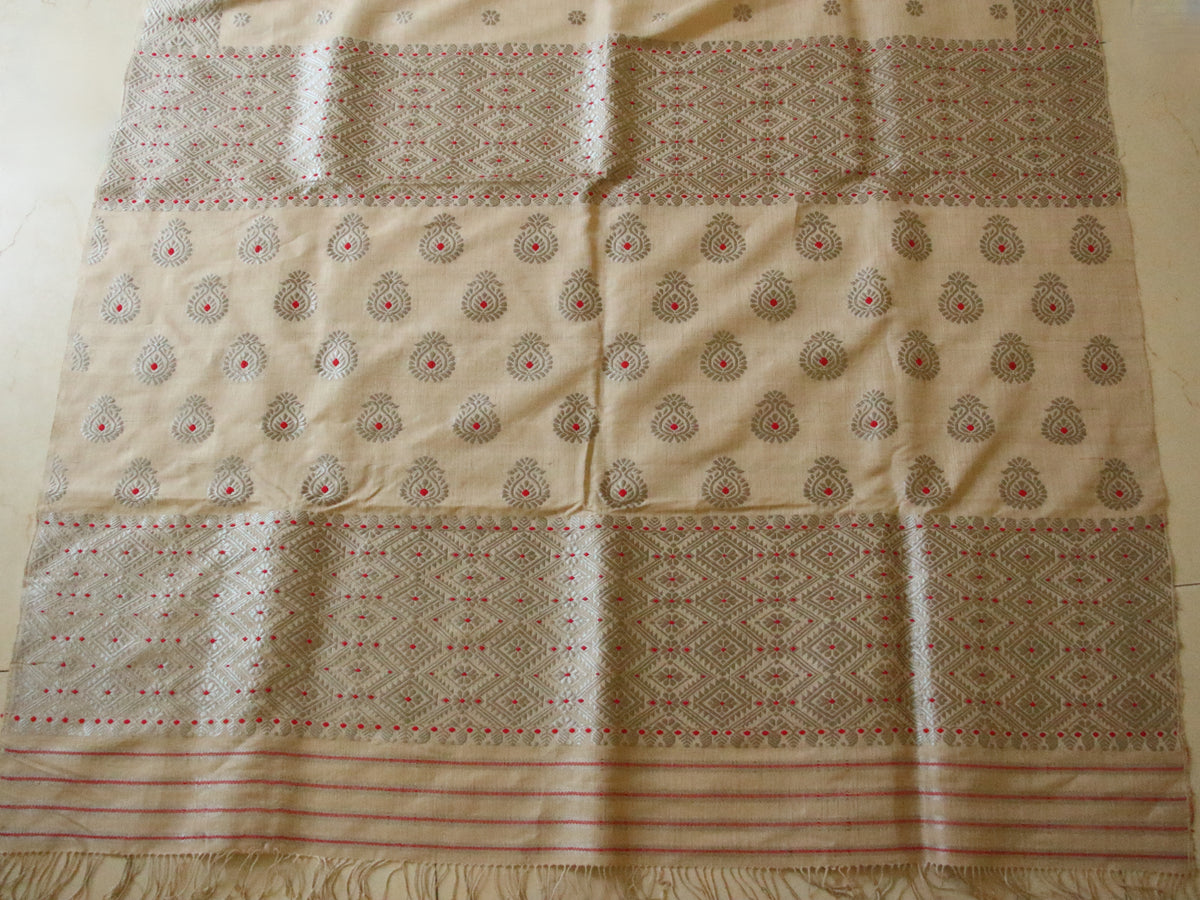 Eri Silk by Muga Silk Saree in Natural Brown colour from Assam