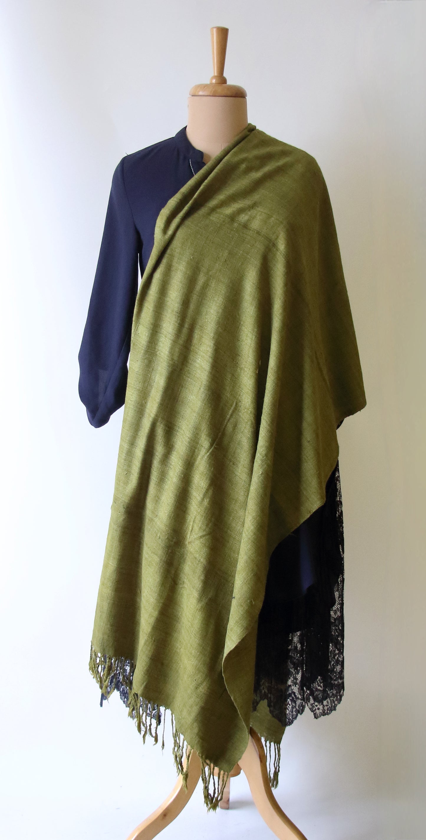 Natural Dyed Eri silk / Ahimsa Silk Handloom Shawls from Assam