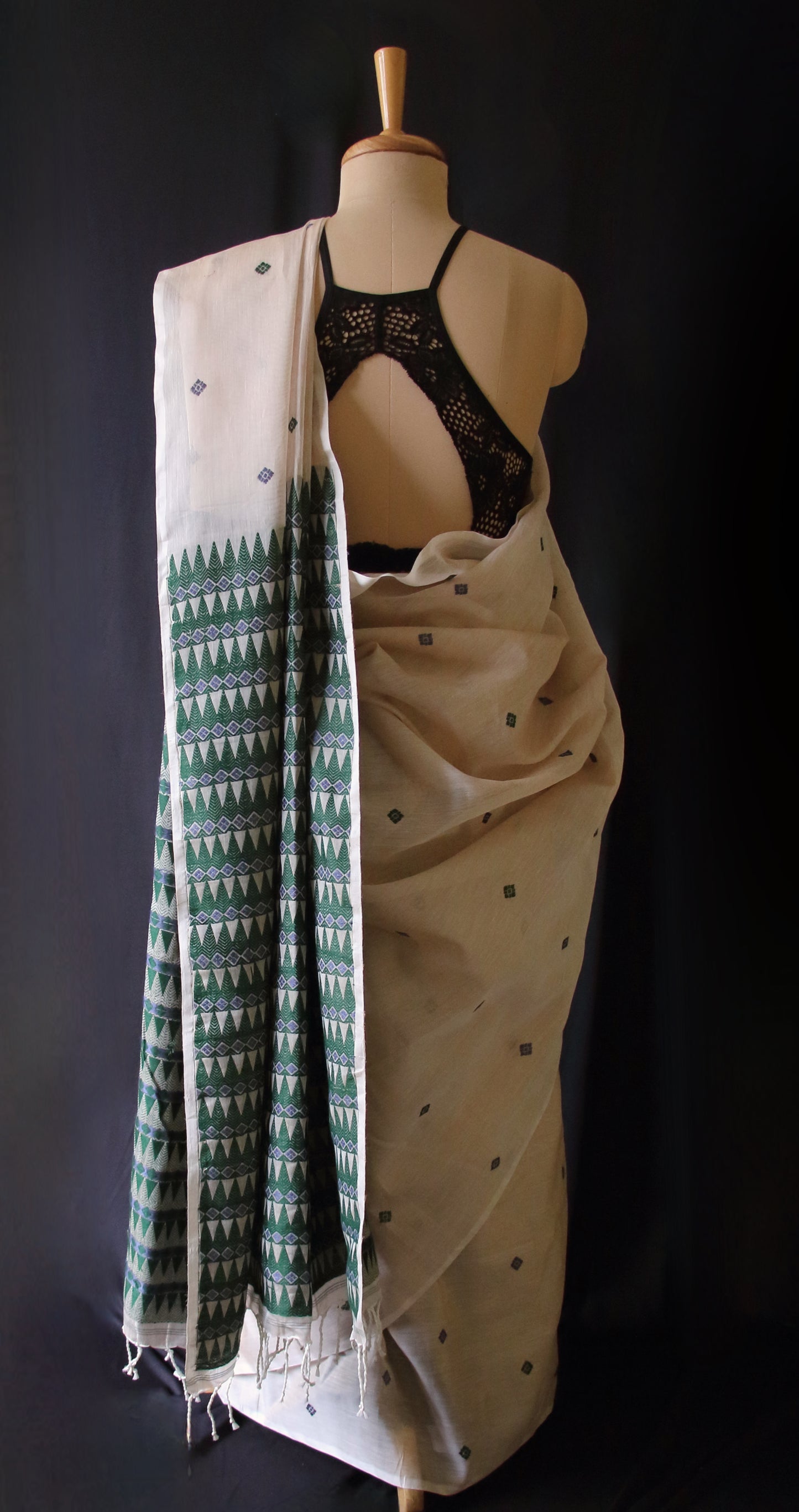 Soft Light Beige Handloom Cotton Silk Saree