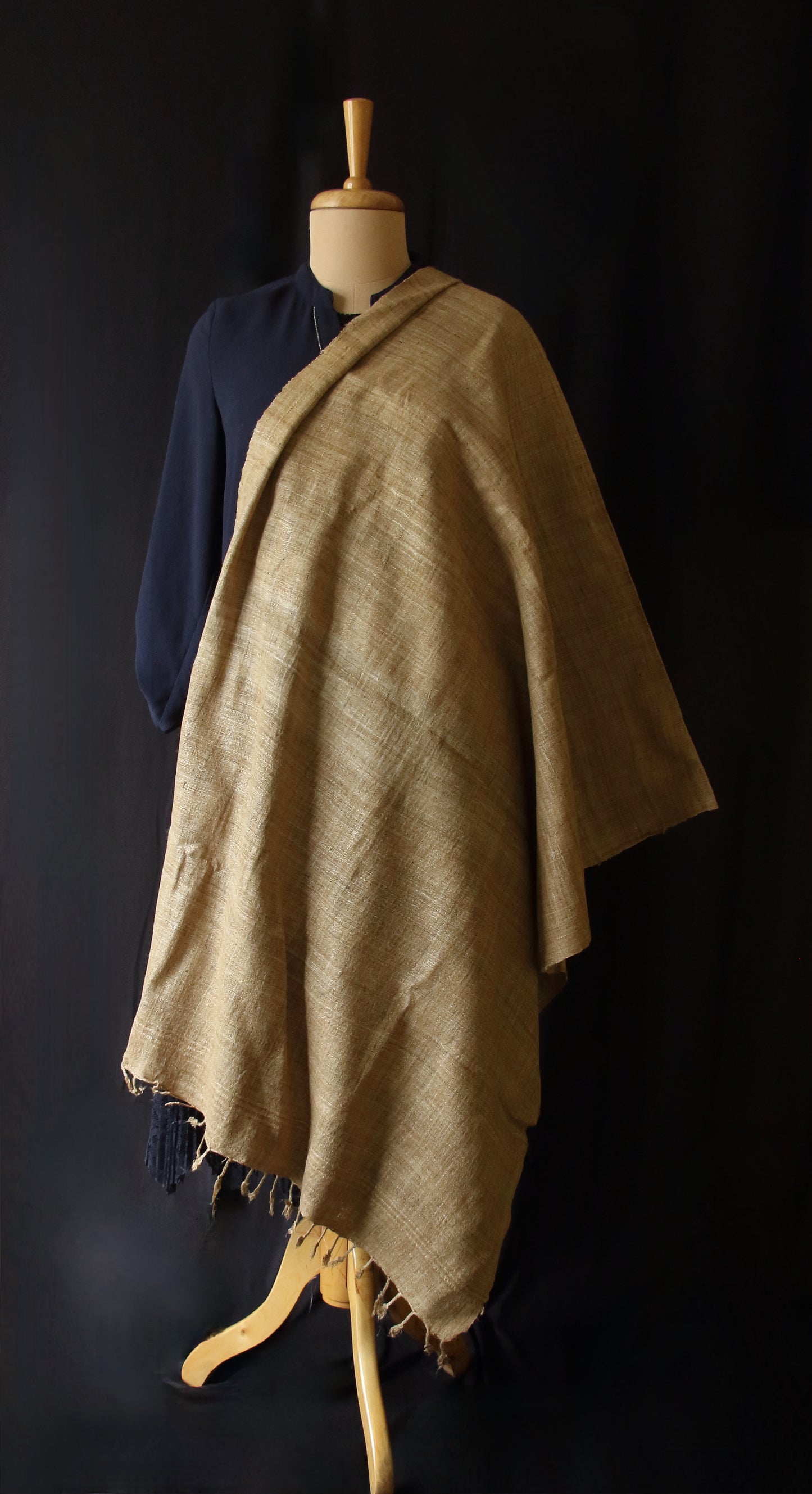 Handwoven Muga Ghicha Silk Shawl from Assam