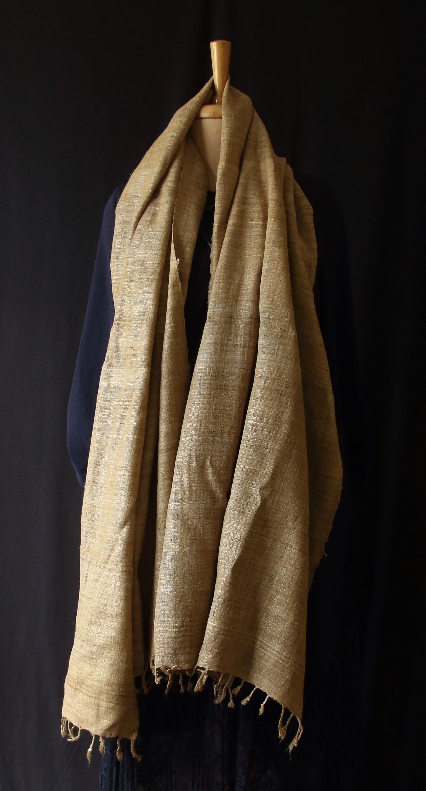 Handwoven Muga Ghicha Silk Shawl from Assam