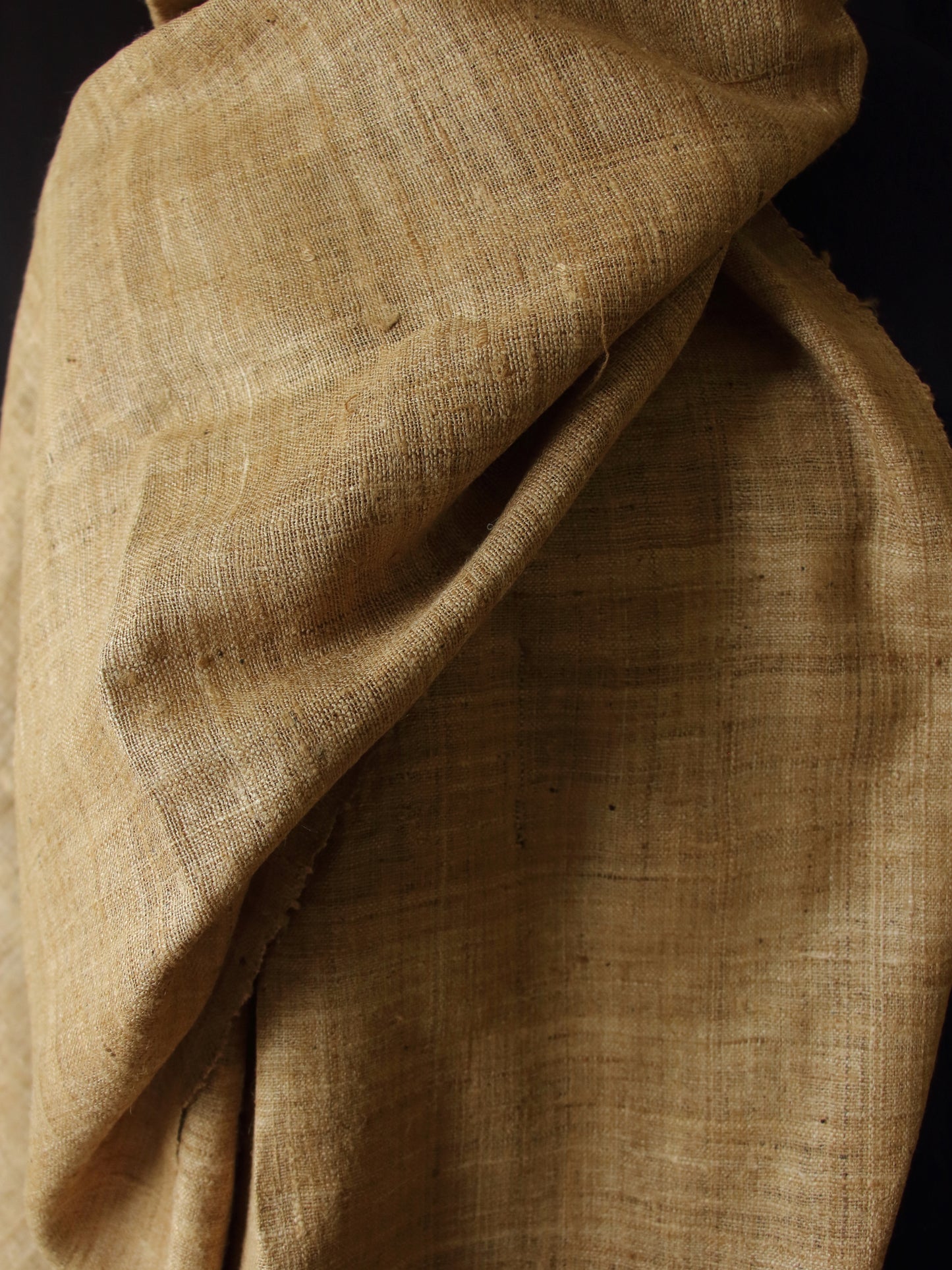 Handwoven Muga Ghicha Silk Shawl from Assam