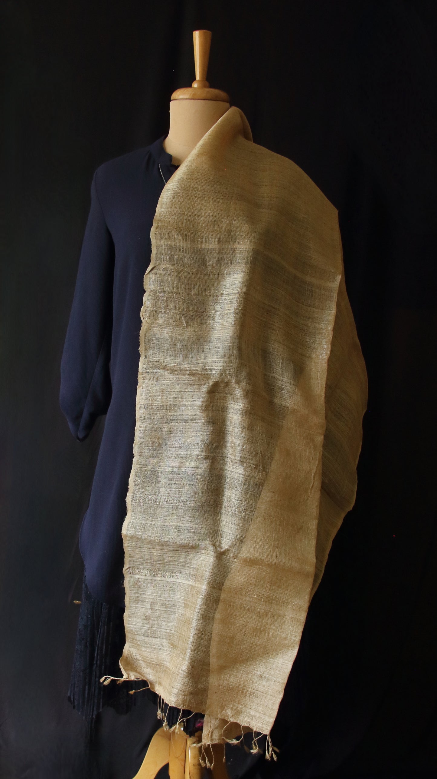 Luxurious Muga Silk Scarf / Stole / hand woven from Assam