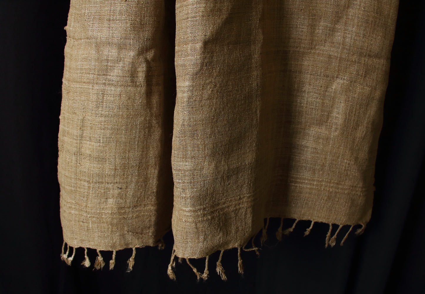 Handwoven Muga Ghicha Silk Shawl from Assam