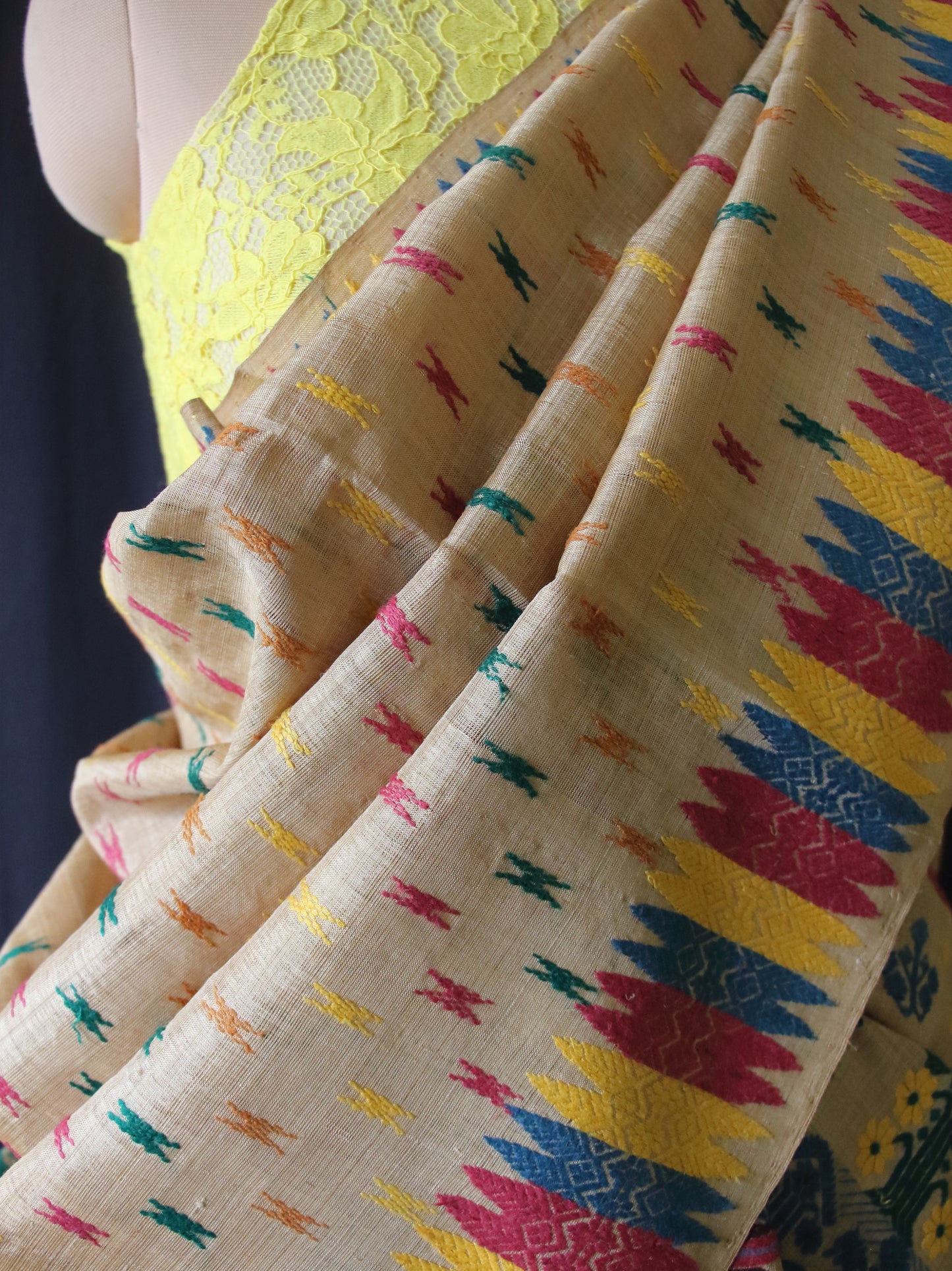 Muga Silk Exclusive Handloom Mekhela Chador Set from Assam