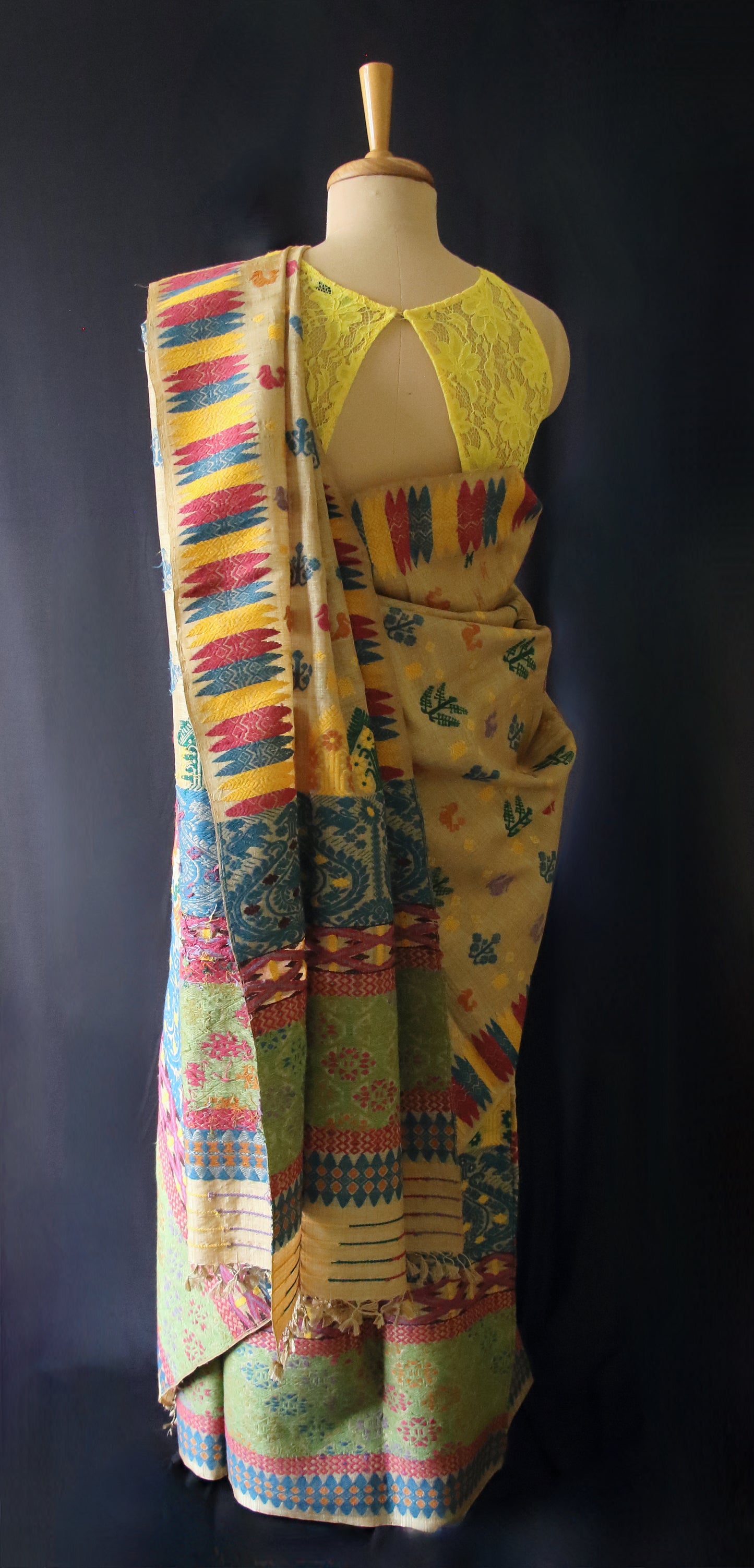 Muga Silk Exclusive Handloom Mekhela Chador Set from Assam