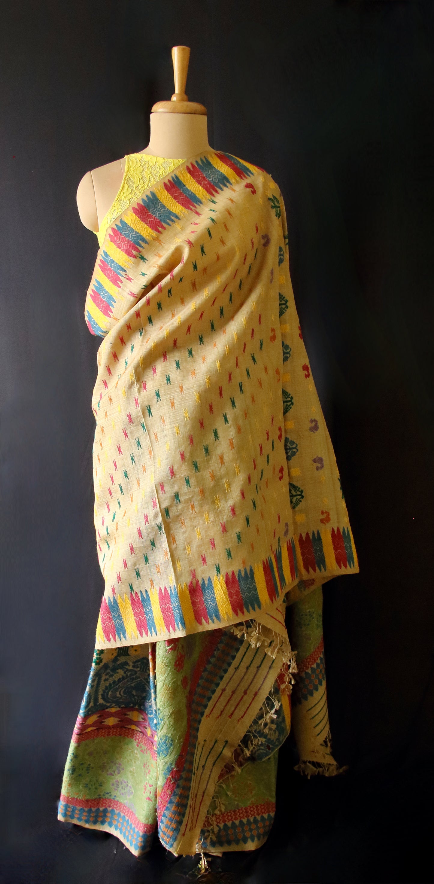 Muga Silk Exclusive Handloom Mekhela Chador Set from Assam
