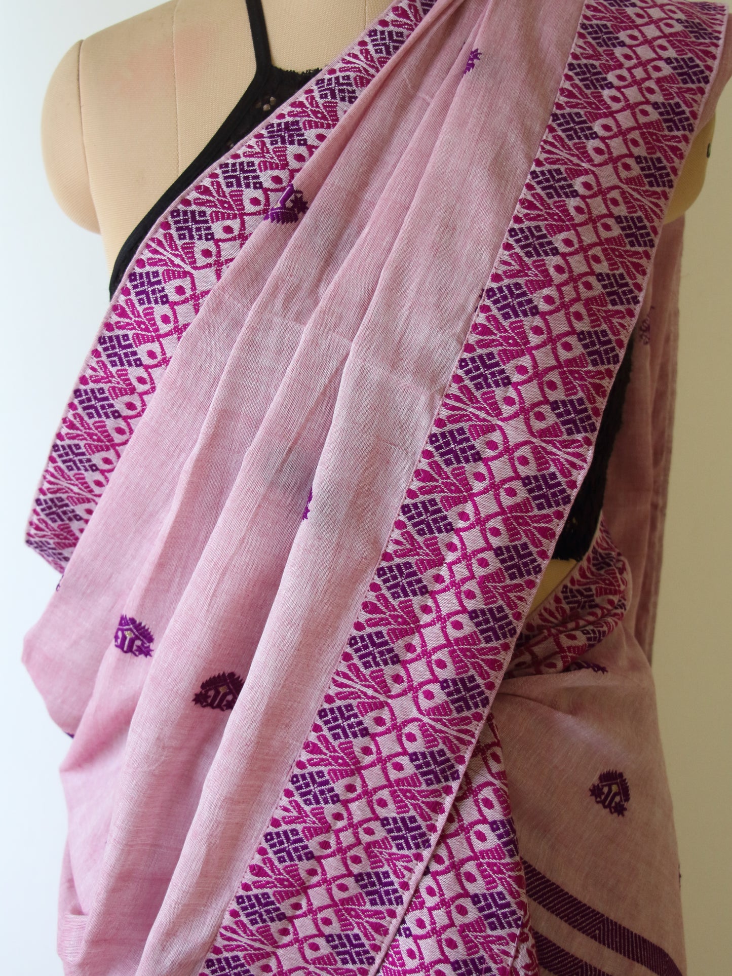 Lilac Cotton Mekhela Chador Set