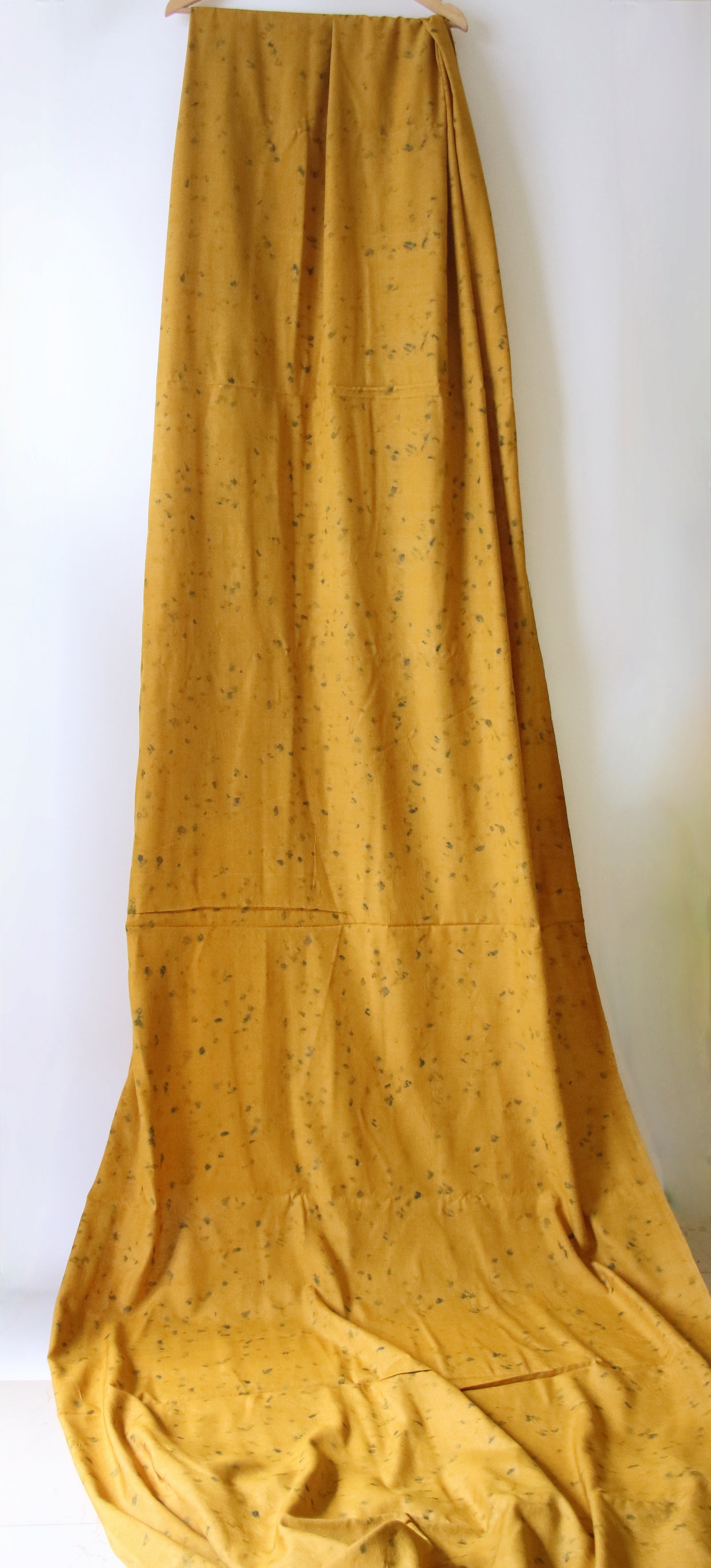 Eco Print Handwoven Hundred percent Silk fabric - width 43"