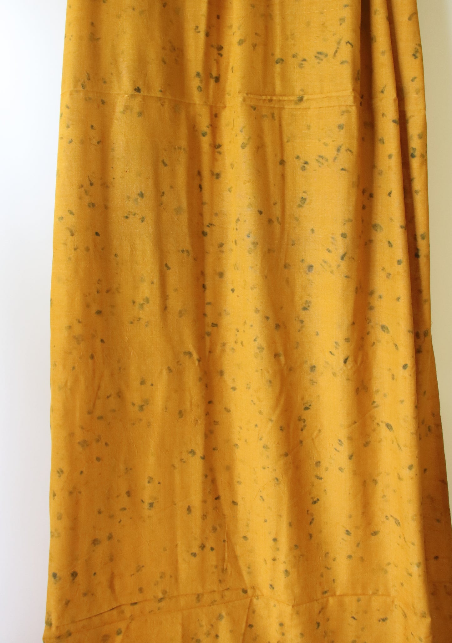 Eco Print Handwoven Hundred percent Silk fabric - width 43"
