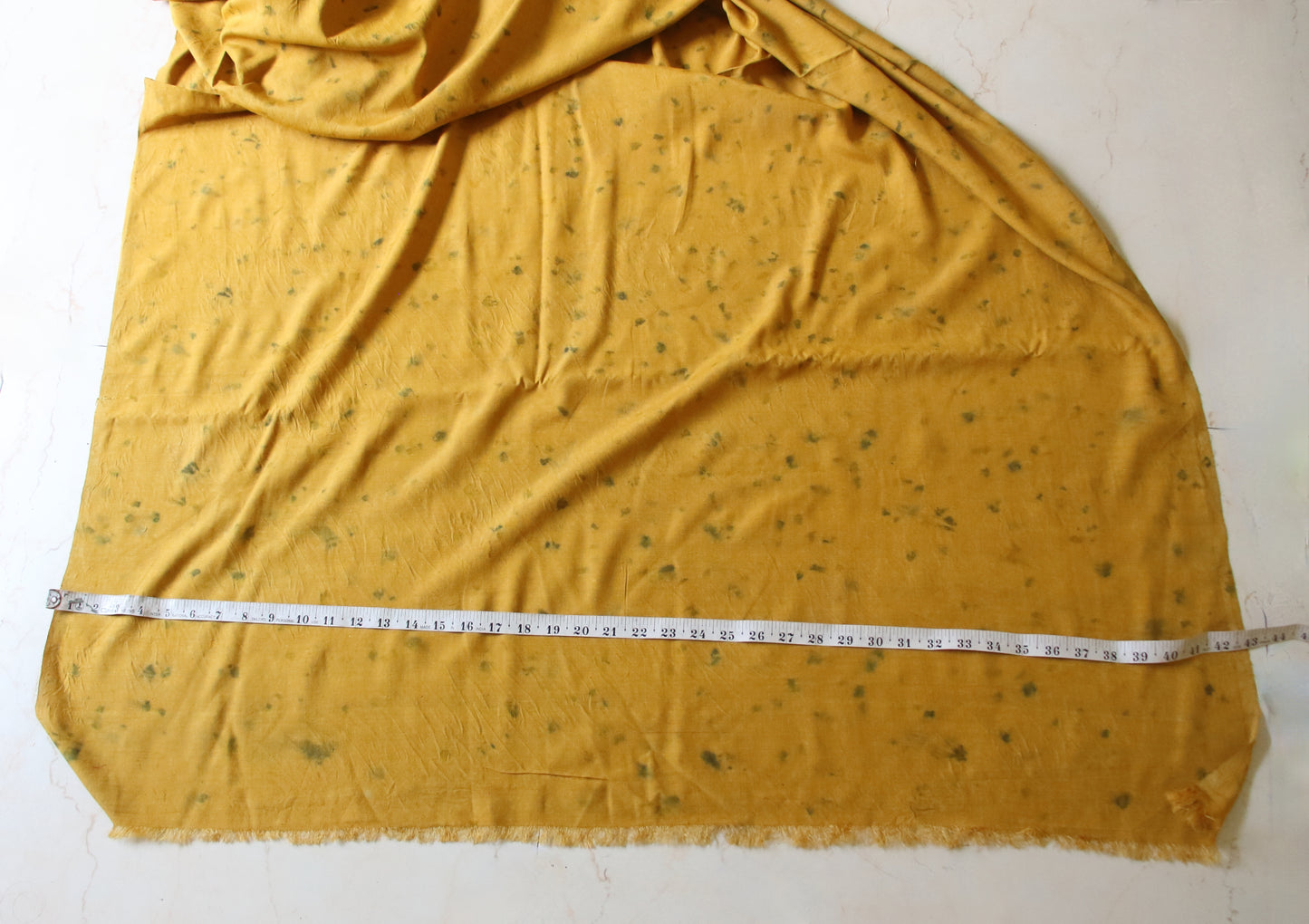 Eco Print Handwoven Hundred percent Silk fabric - width 43"