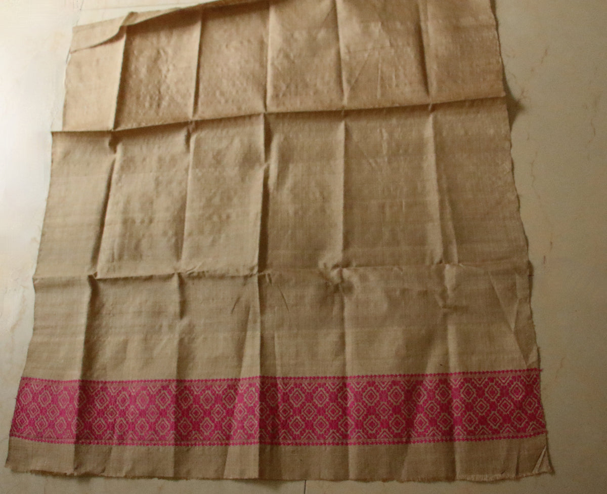 Authentic Muga Silk Handwoven Mekhela Chador Set from Assam