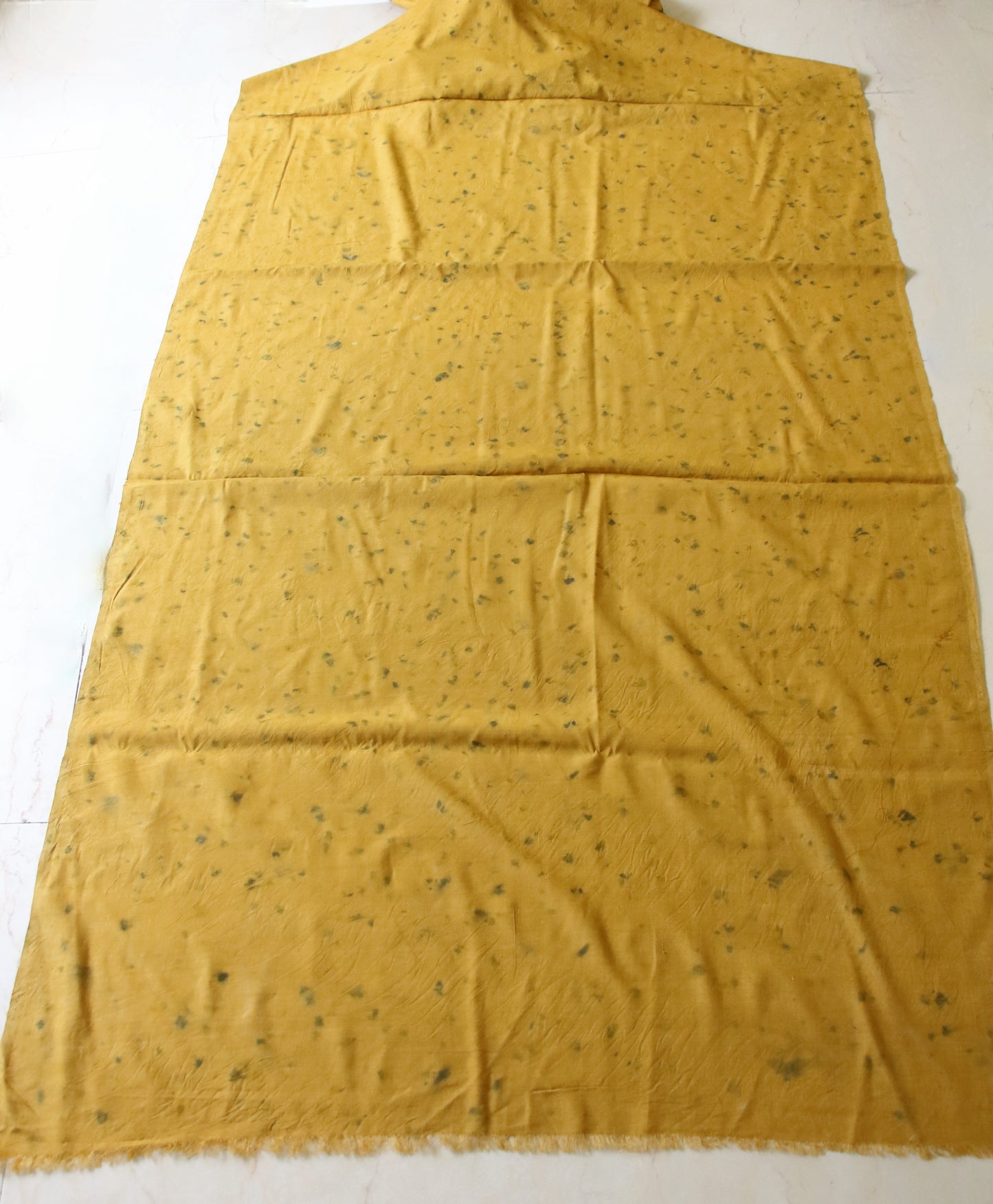Eco Print Handwoven Hundred percent Silk fabric - width 43"