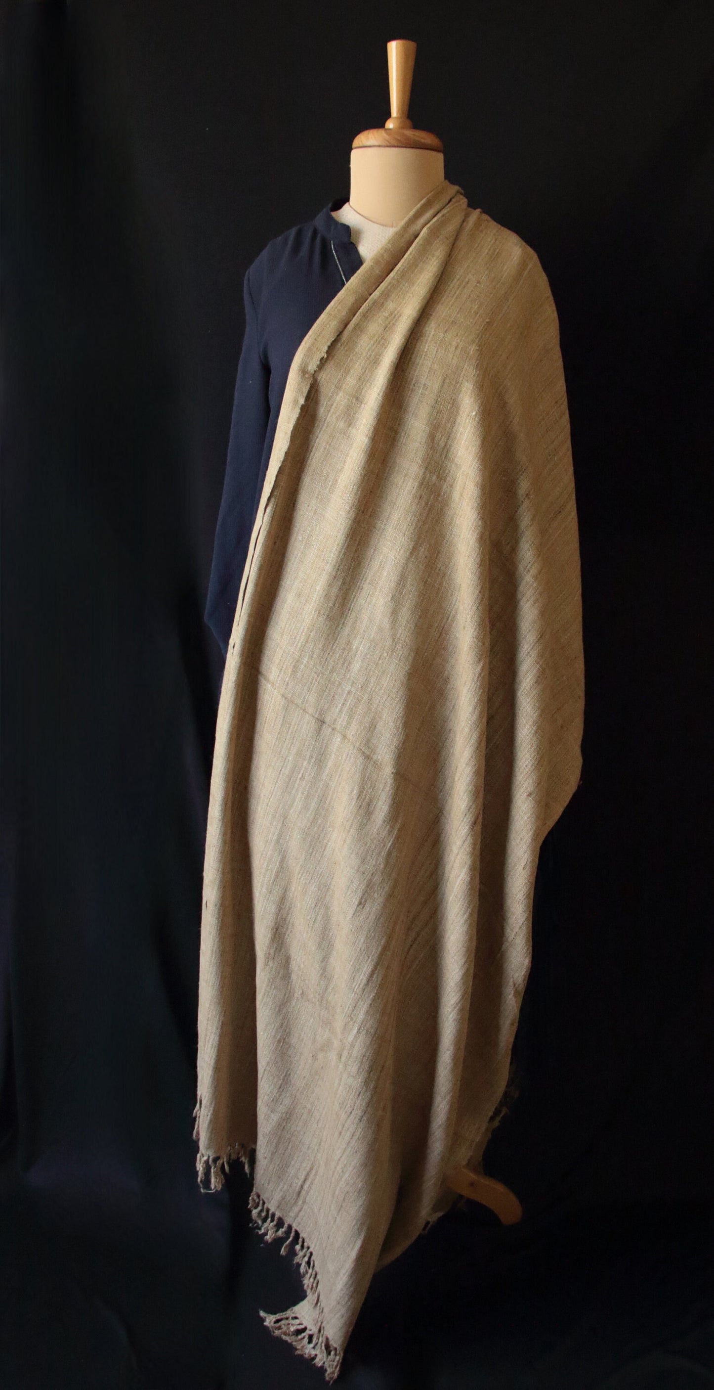 Handwoven Muga Ghicha Silk Shawl from Assam