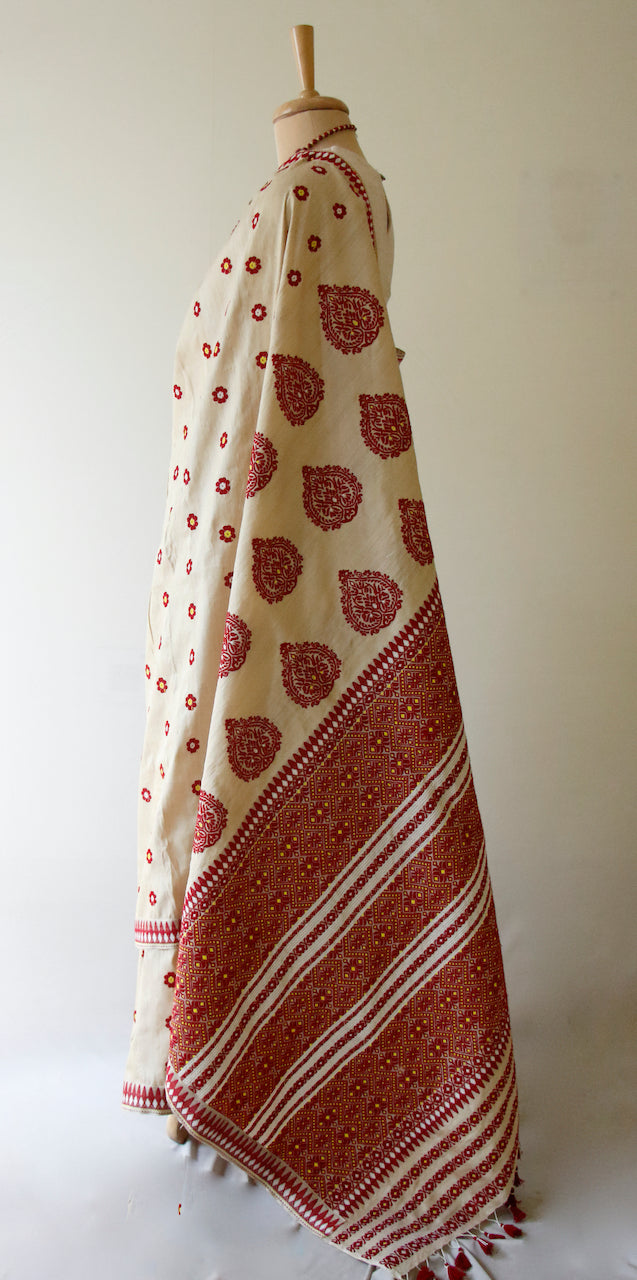 Handloom Authentic Muga Silk By Mulberry Silk Sari from Assam