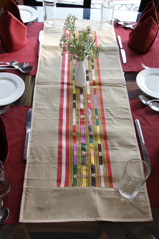 Handloom Muga Silk Table Runner