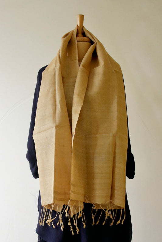 Hundred Percent Handwoven Muga Silk / Golden Silk Stole from Assam