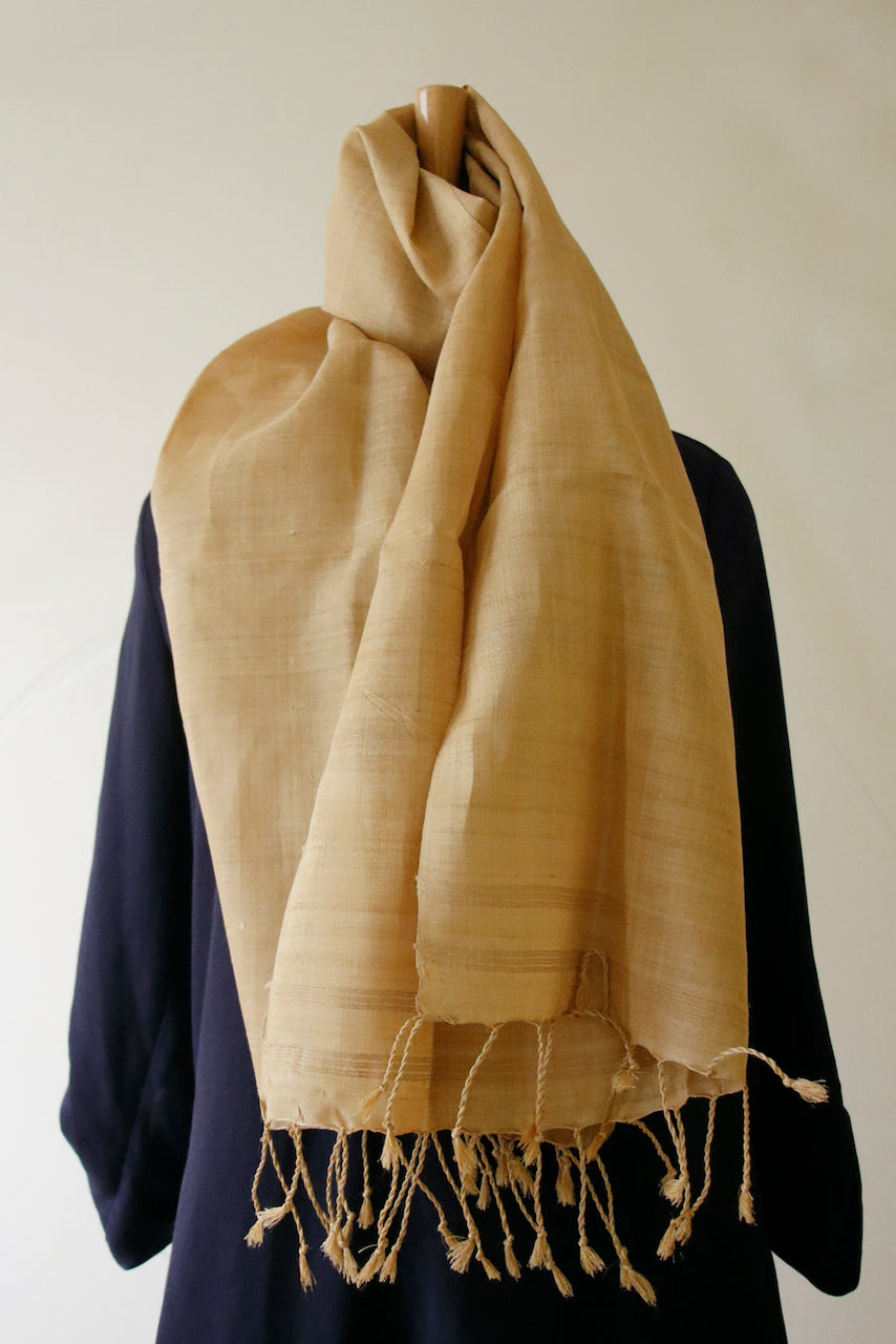 Hundred Percent Handwoven Muga Silk / Golden Silk Stole from Assam